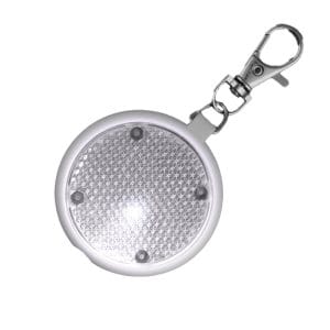 White Round Personal Safety Emergency Keychain Set Flashlight Blinkers White Round Personal Safety Emergency Keychain Set Flashlight Blinkers