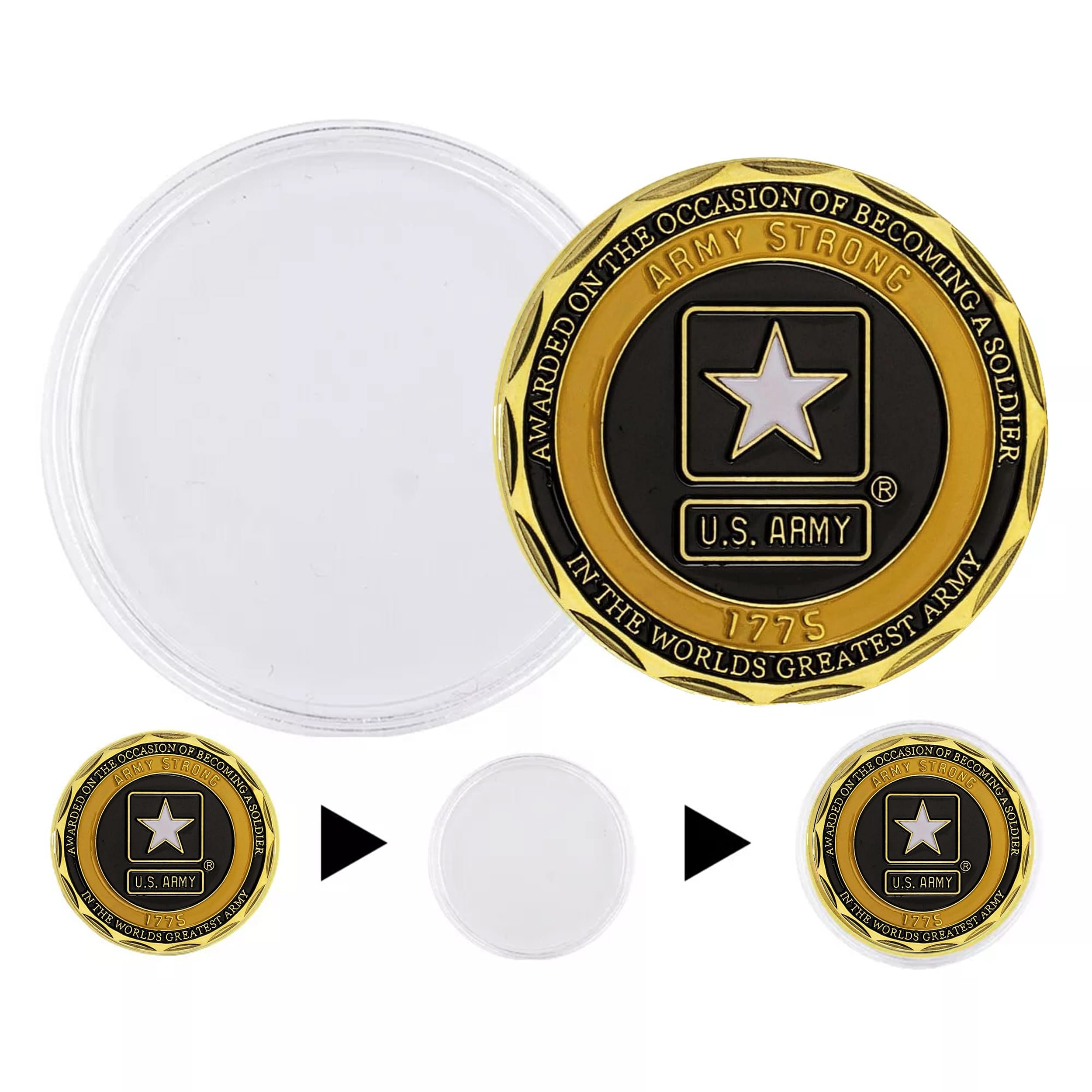 US Army Military Honor Medal Commemorative Gold Plated Coin All Products US Army Military Honor Medal Commemorative Gold Plated Coin All Products 5