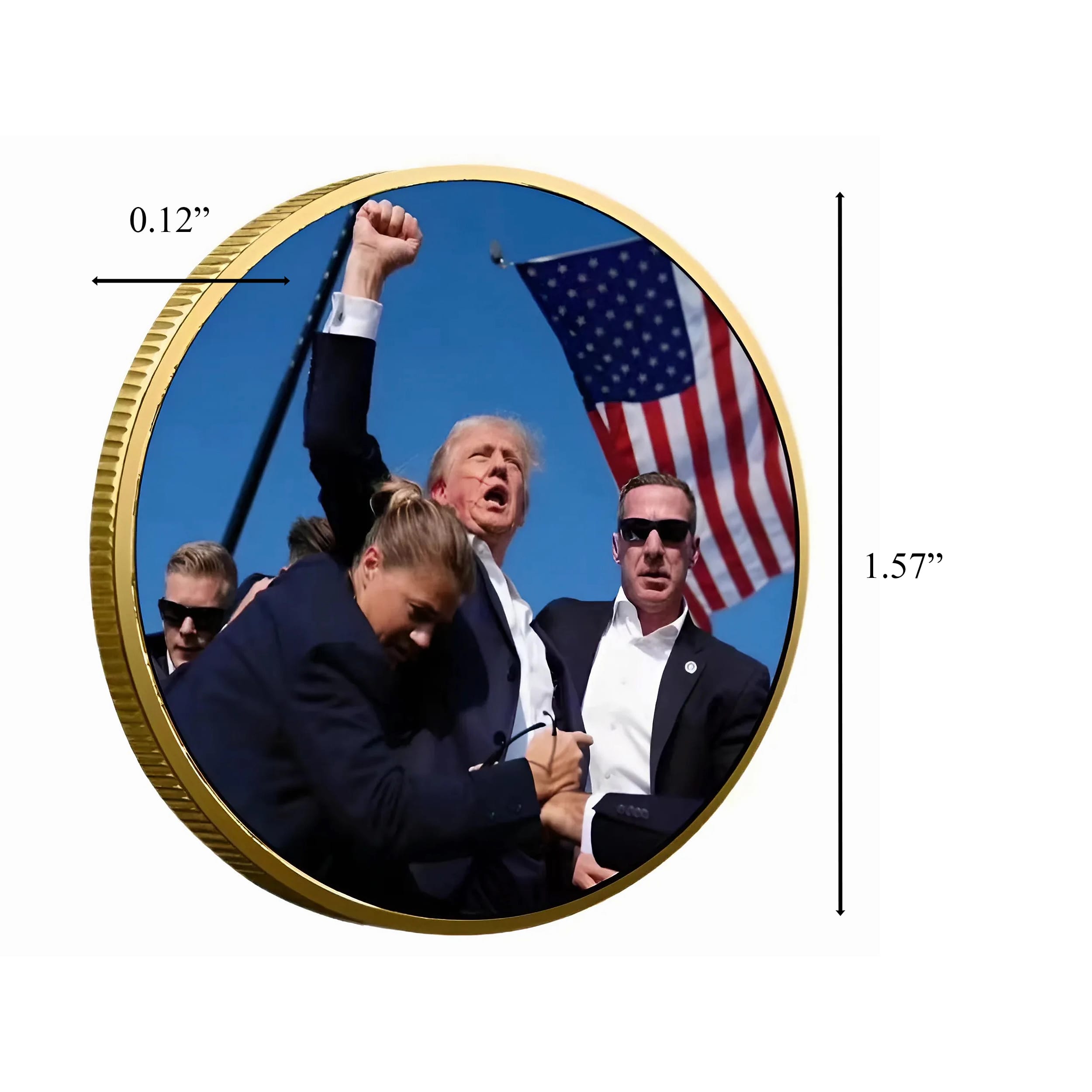Fight for Freedom 47th President Donald Trump Rally Commemorative Gold Plated Coin All Products Fight for Freedom 47th President Donald Trump Rally Commemorative Gold Plated Coin All Products 2