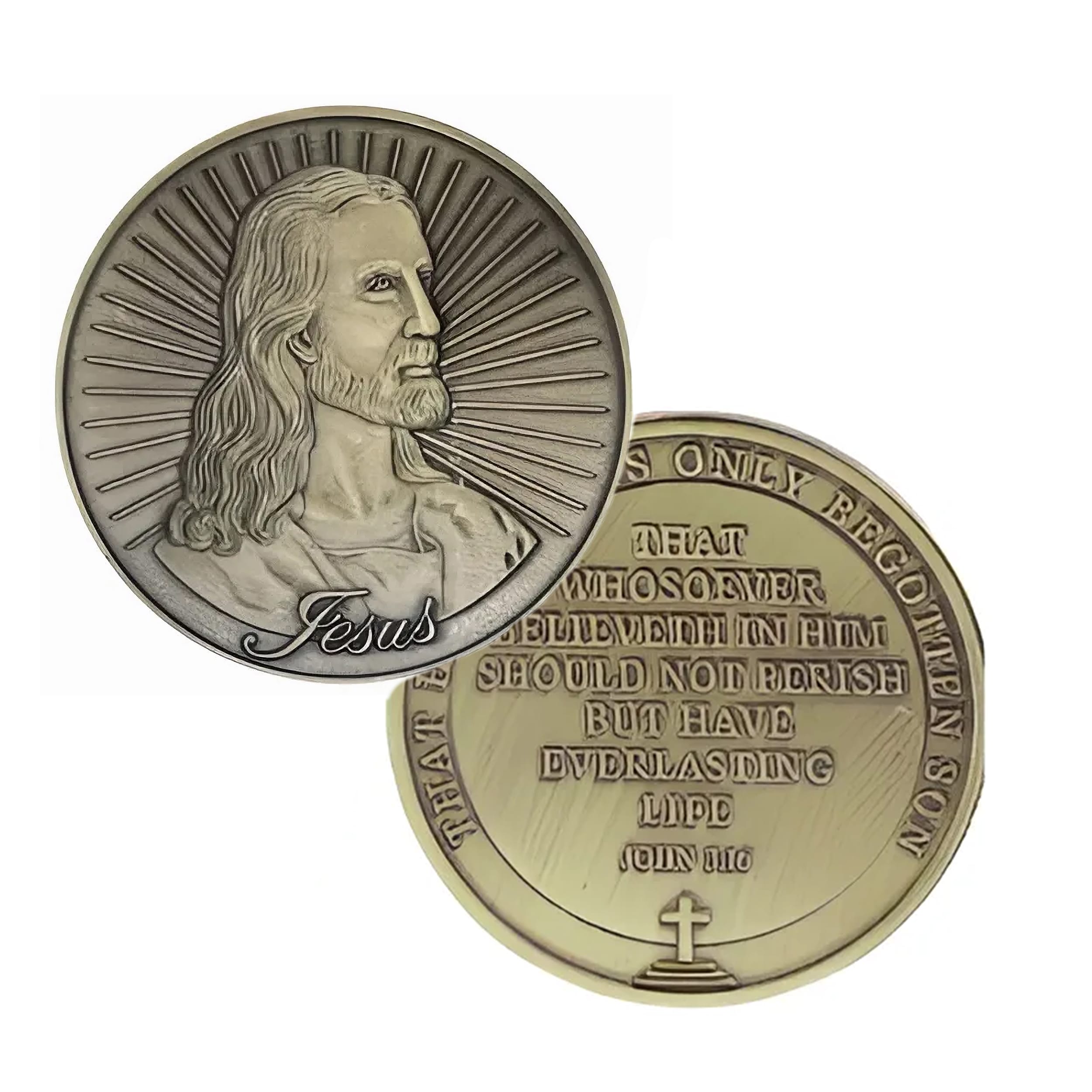 Jesus God is Love Commemorative Christian Bronze Coin All Products Jesus God is Love Commemorative Christian Bronze Coin All Products 4