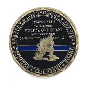 Law Enforcement Police Values Thank You Challenge Gold Plated Coin Law Enforcement Police Values Thank You Challenge Gold Plated Coin