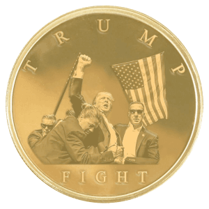 Trump Fighting For America Gold Coin President Donald Trump Novelty Coins