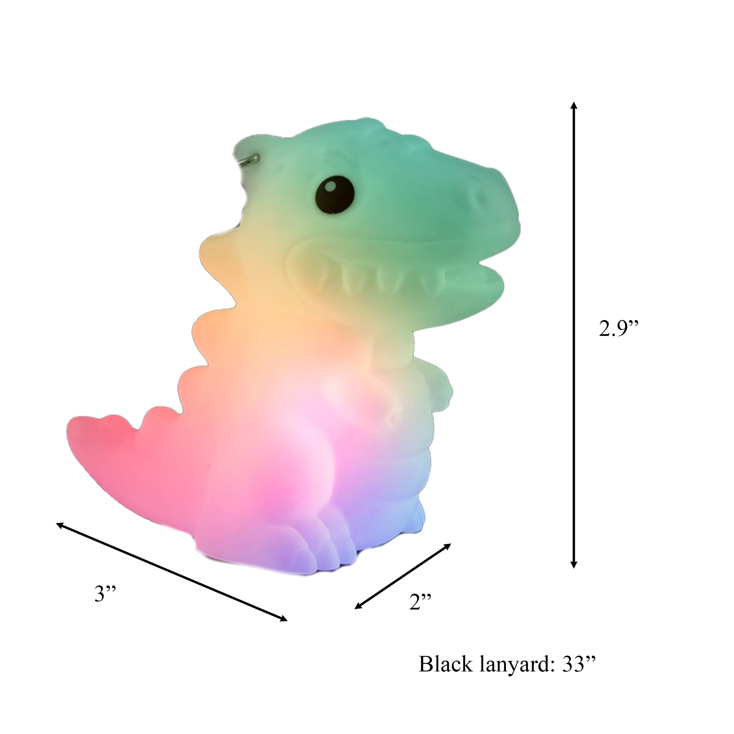 Light Up Soft Baby Dinosaur Charm Necklace with 8 LED Functions All Products Light Up Soft Baby Dinosaur Charm Necklace with 8 LED Functions All Products 3