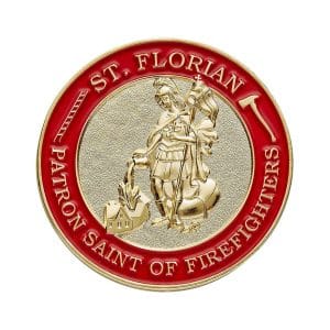 St. Florian The Patron Saint of Firefighters Prayer Coin St. Florian The Patron Saint of Firefighters Prayer Coin