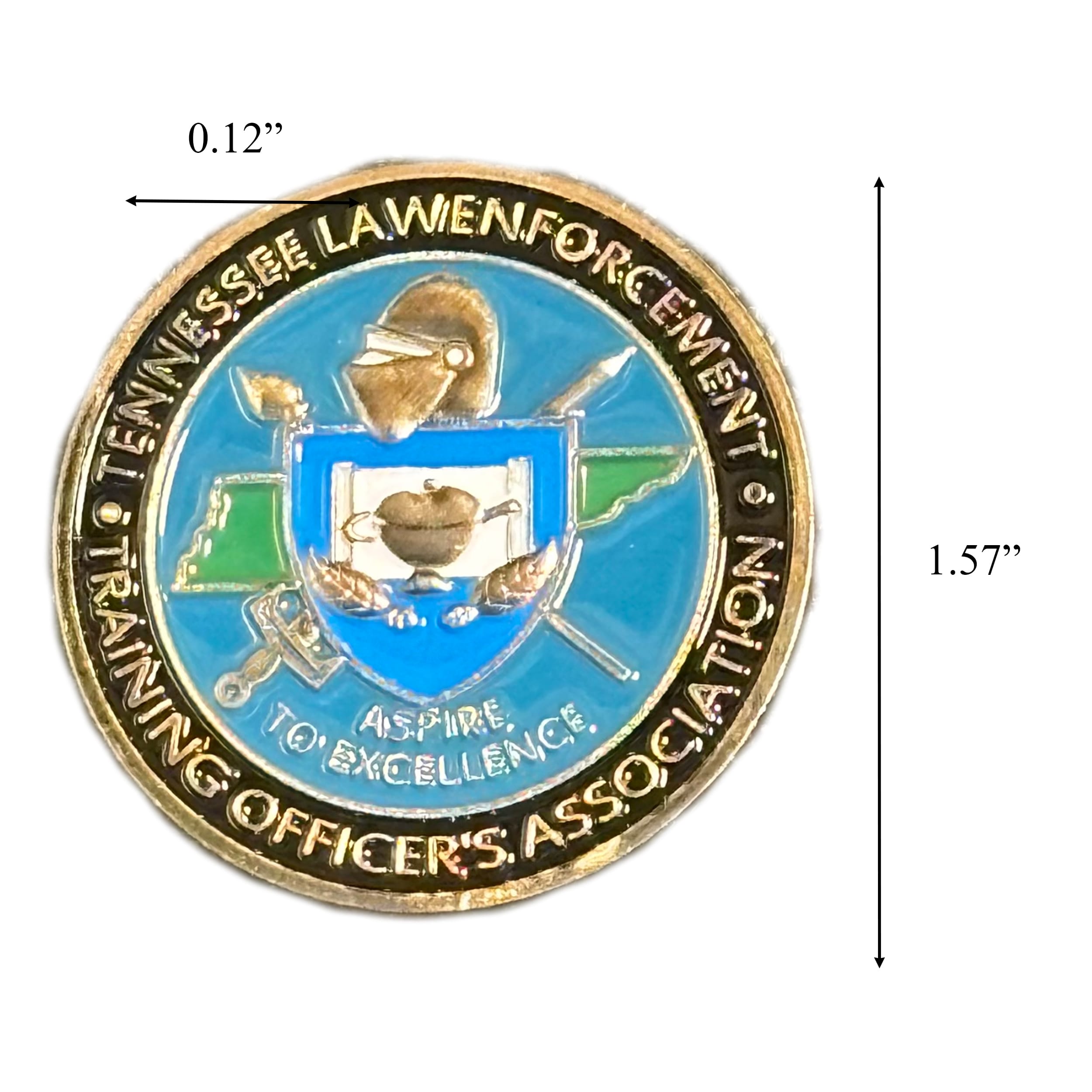 Tennessee Law Enforcement Training Officers Association Gold Plated Coin All Products Tennessee Law Enforcement Training Officers Association Gold Plated Coin All Products 2