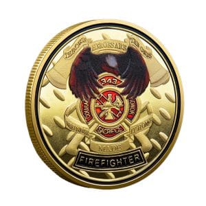 Thanksgiving Firefighters Prayer Challenge Commemorative Gold Plated Coin Thanksgiving Firefighters Prayer Challenge Commemorative Gold Plated Coin