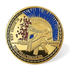 United States Police Thin Blue Line Prayer Warrior Gold Plated Coin United States Police Thin Blue Line Prayer Warrior Gold Plated Coin
