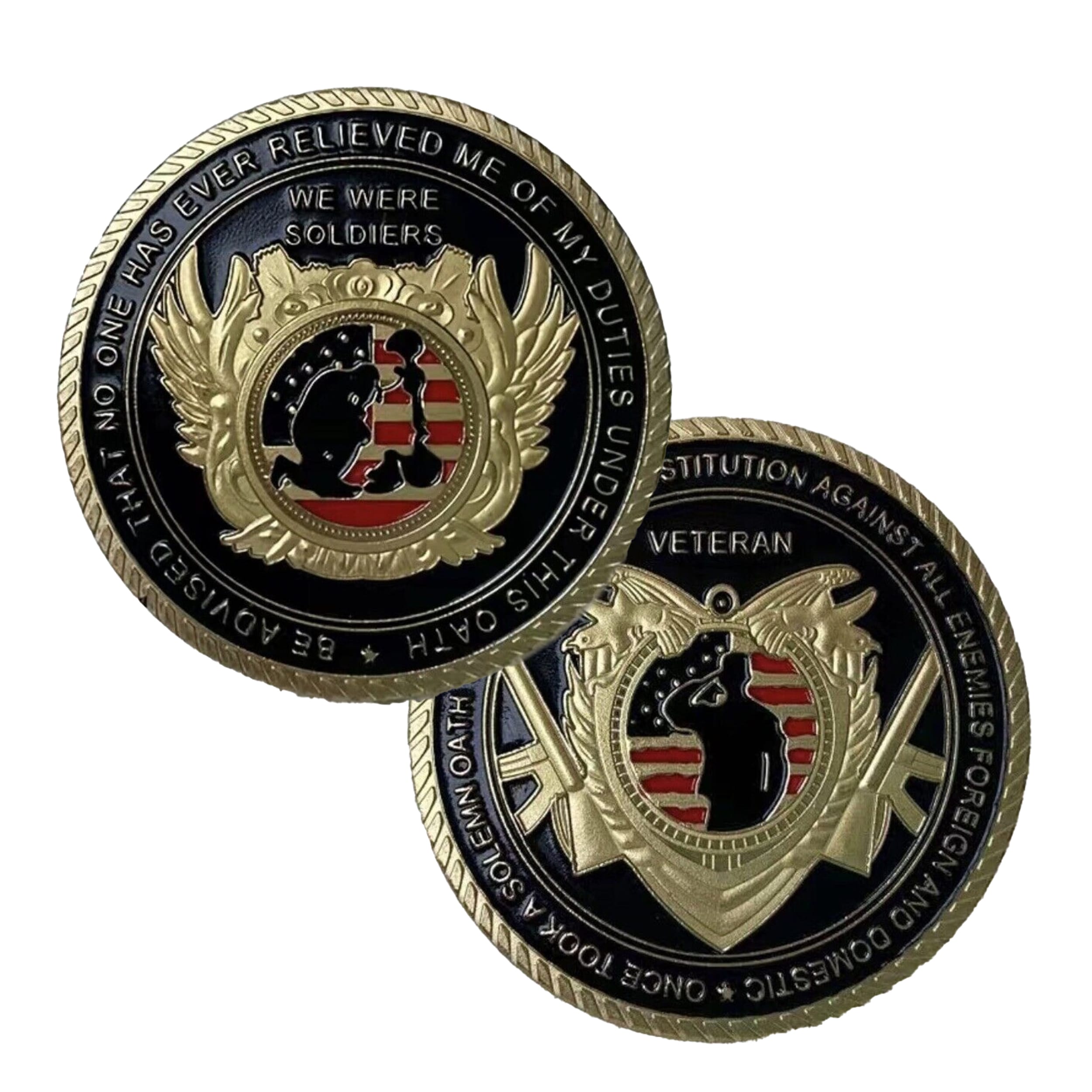 US Veteran Military Challenge Soldiers Oath Commemorative Gold Plated Coin All Products US Veteran Military Challenge Soldiers Oath Commemorative Gold Plated Coin All Products 4
