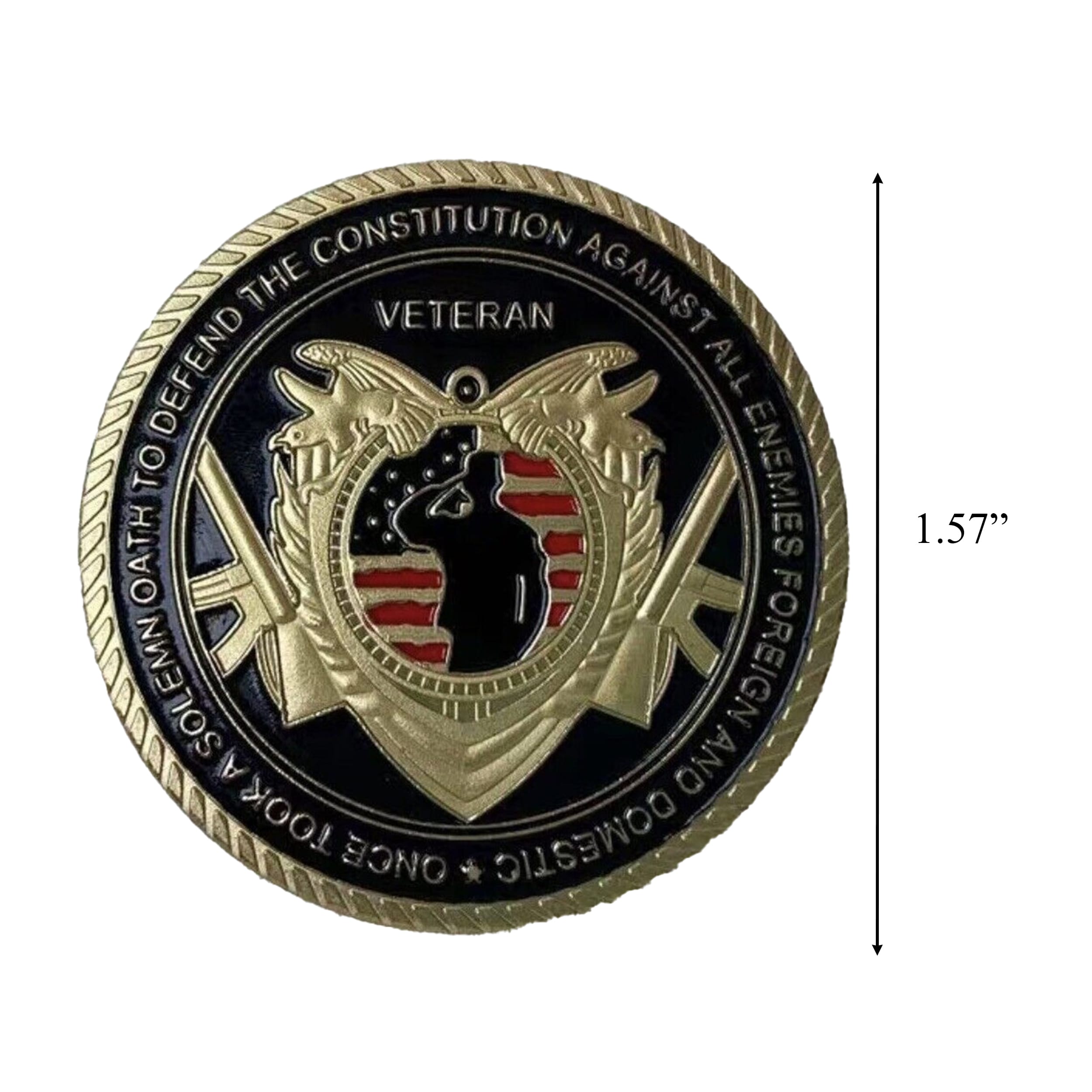 US Veteran Military Challenge Soldiers Oath Commemorative Gold Plated Coin All Products US Veteran Military Challenge Soldiers Oath Commemorative Gold Plated Coin All Products 3