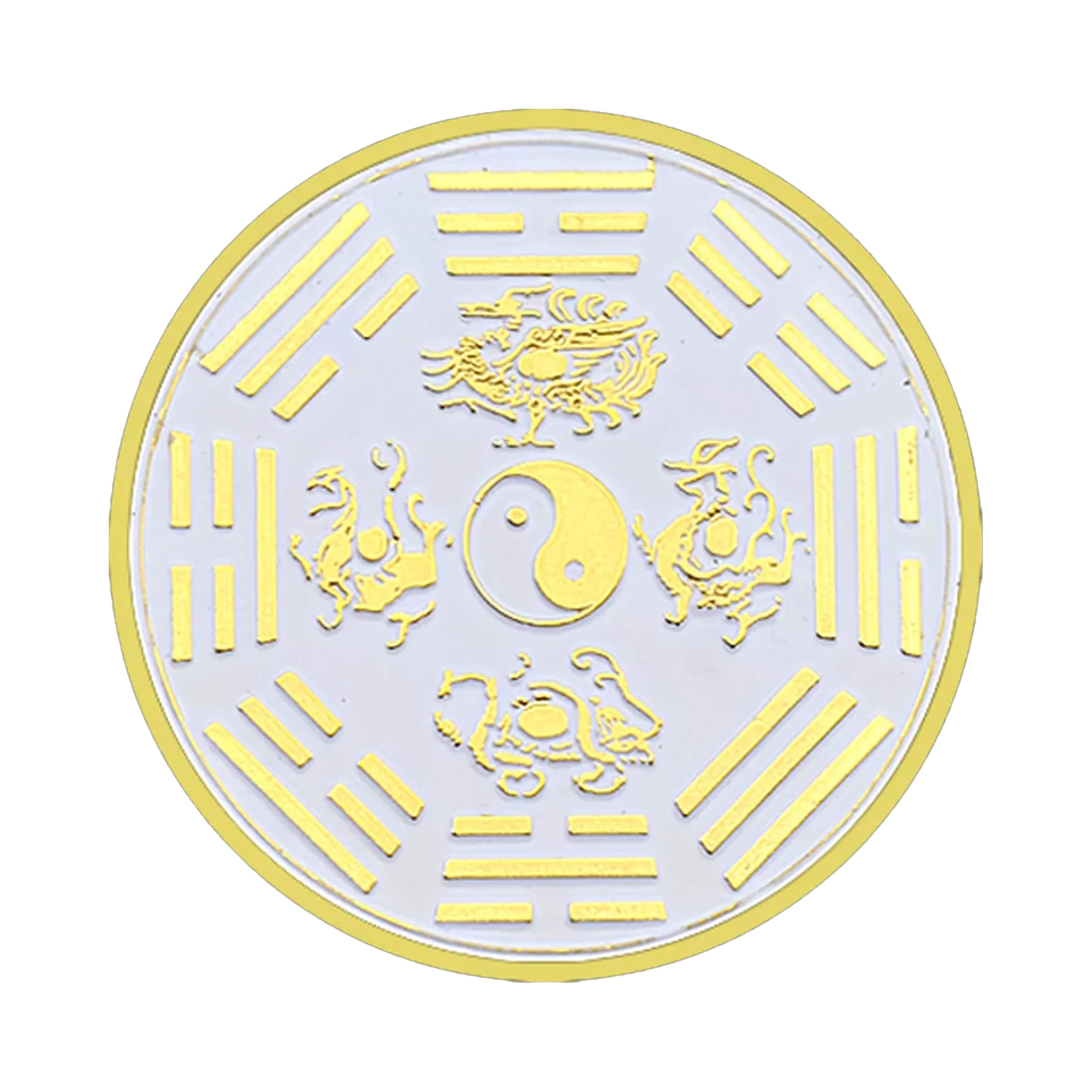 Dragon and Phoenix Chinese Tai Ji Feng Shui Commemorative Gold Plated Coin All Products Dragon and Phoenix Chinese Tai Ji Feng Shui Commemorative Gold Plated Coin All Products 4