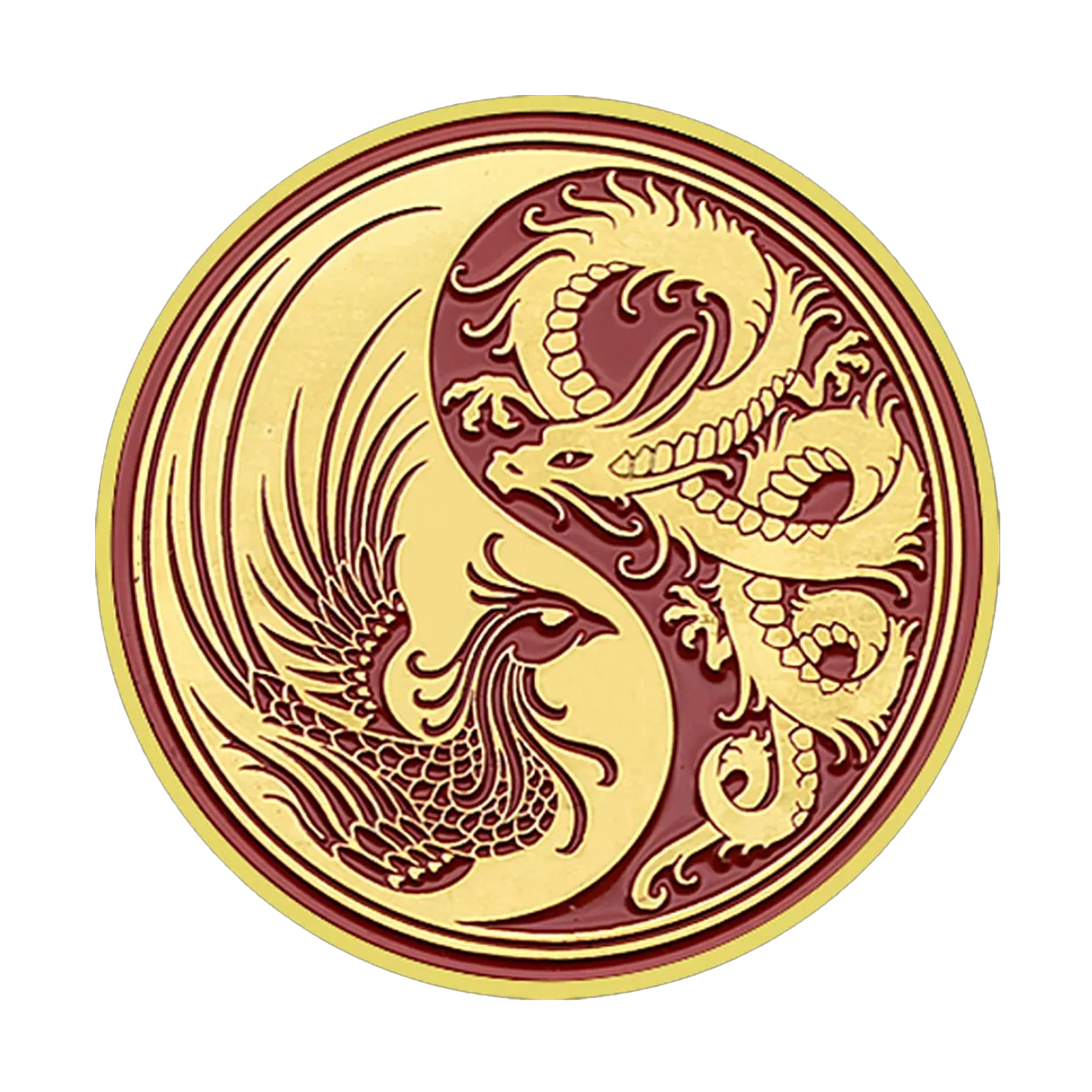 Dragon and Phoenix Chinese Tai Ji Feng Shui Commemorative Gold Plated Coin All Products Dragon and Phoenix Chinese Tai Ji Feng Shui Commemorative Gold Plated Coin All Products 3