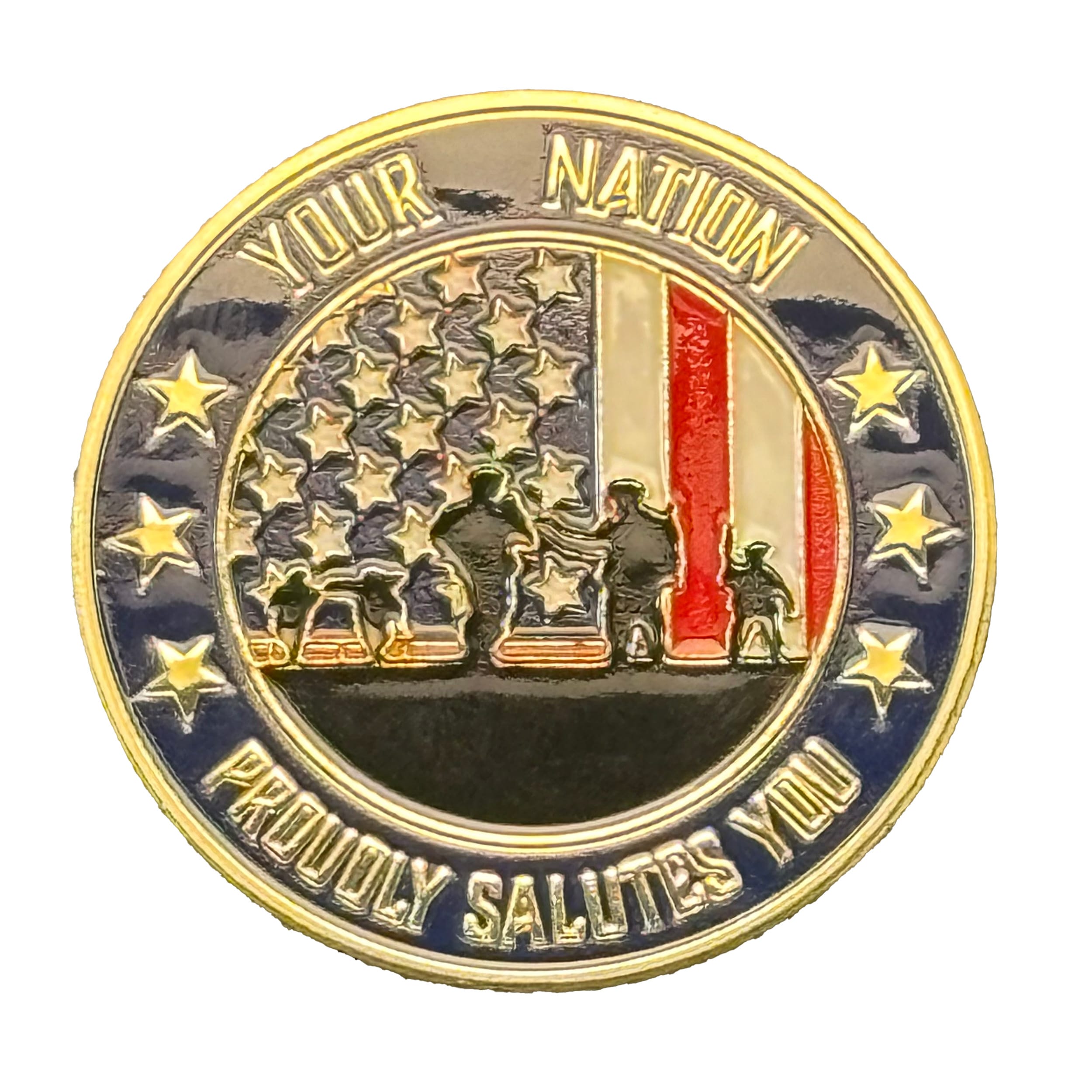 Patriotic USA Flag Thank You for Your Service Commemorative Gold Plated Coin All Products Patriotic USA Flag Thank You for Your Service Commemorative Gold Plated Coin All Products 3