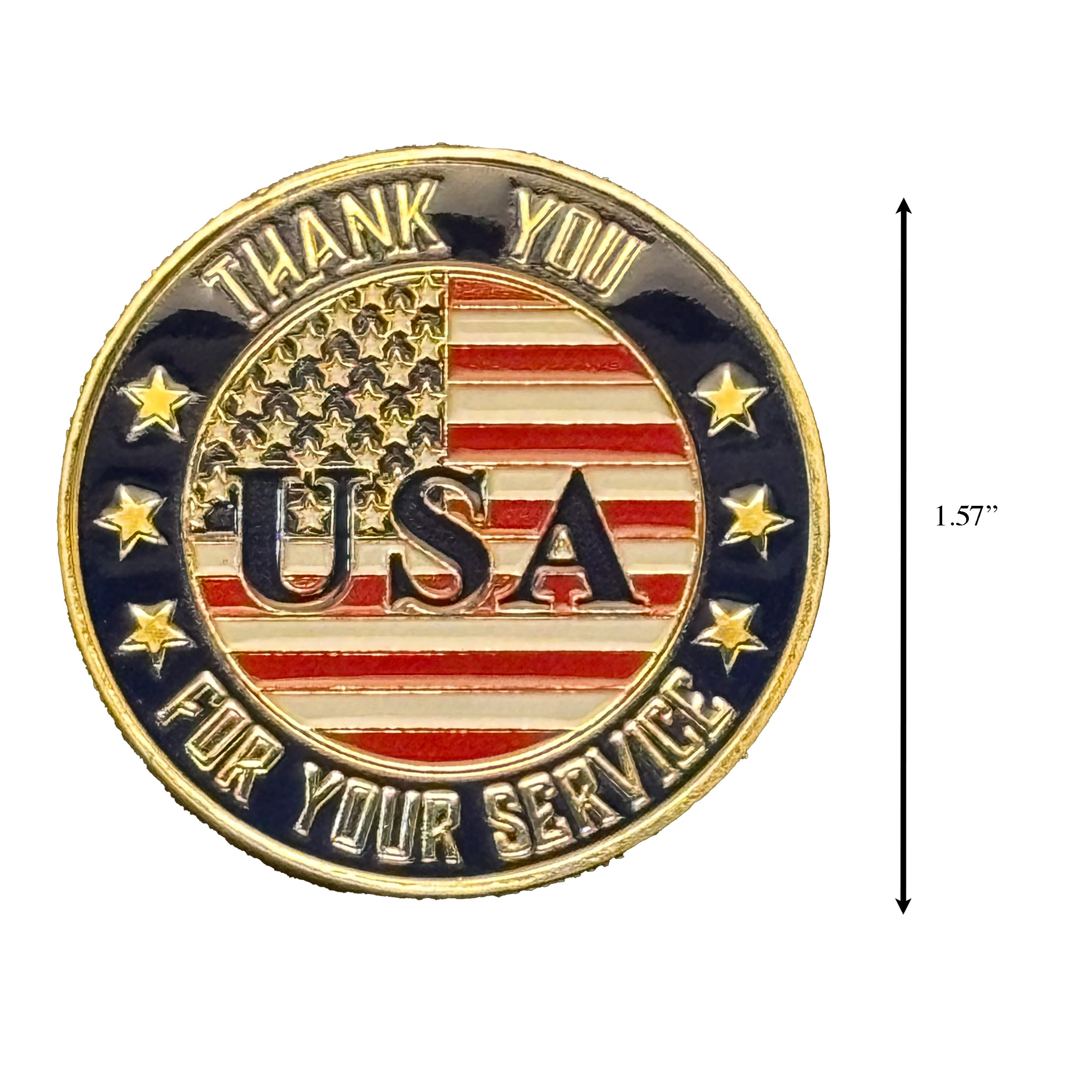 Patriotic USA Flag Thank You for Your Service Commemorative Gold Plated Coin All Products Patriotic USA Flag Thank You for Your Service Commemorative Gold Plated Coin All Products 2