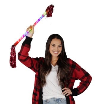 Light Up Twirling Candy Cane Baton Christmas Wand with Red Tinsel All Products