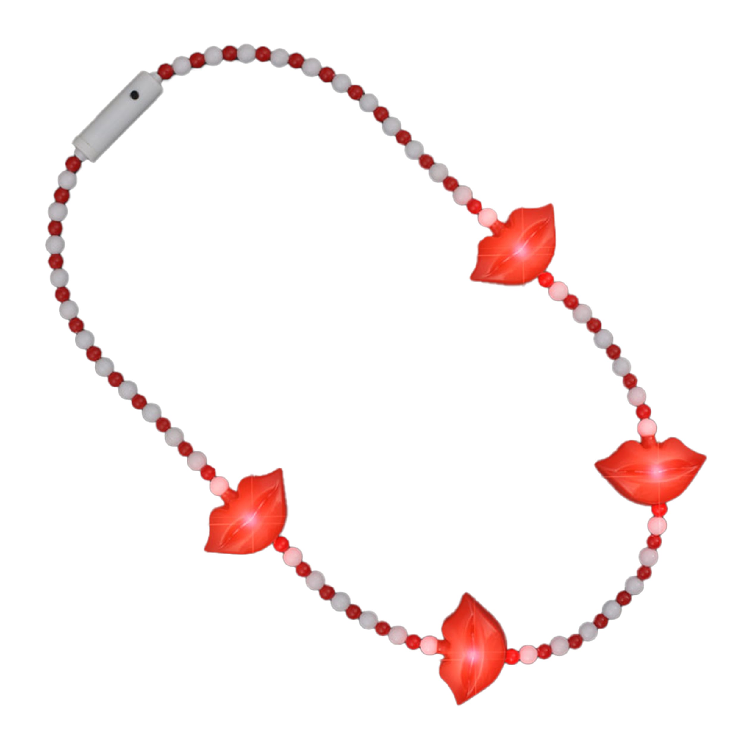 Kissy Red Lips Light Up Beaded Necklace All Products Kissy Red Lips Light Up Beaded Necklace All Products