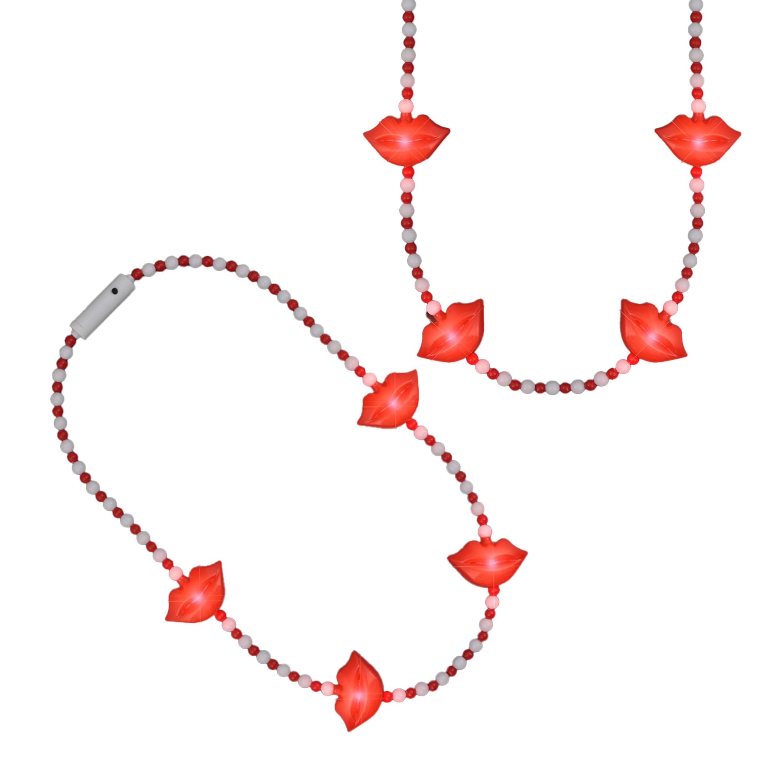 Kissy Red Lips Light Up Beaded Necklace All Products Kissy Red Lips Light Up Beaded Necklace All Products 4