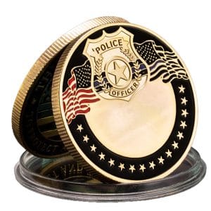 The Thin Blue Line United States Police Officer Badge Commemorative Coin