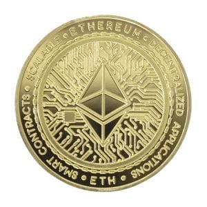 Ethereum Classic Blockchain Crypto Gold Plated Coin Ethereum Classic Blockchain Crypto Gold Plated Coin