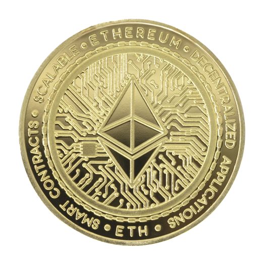 Ethereum Classic Blockchain Crypto Gold Plated Coin Ethereum Classic Blockchain Crypto Gold Plated Coin