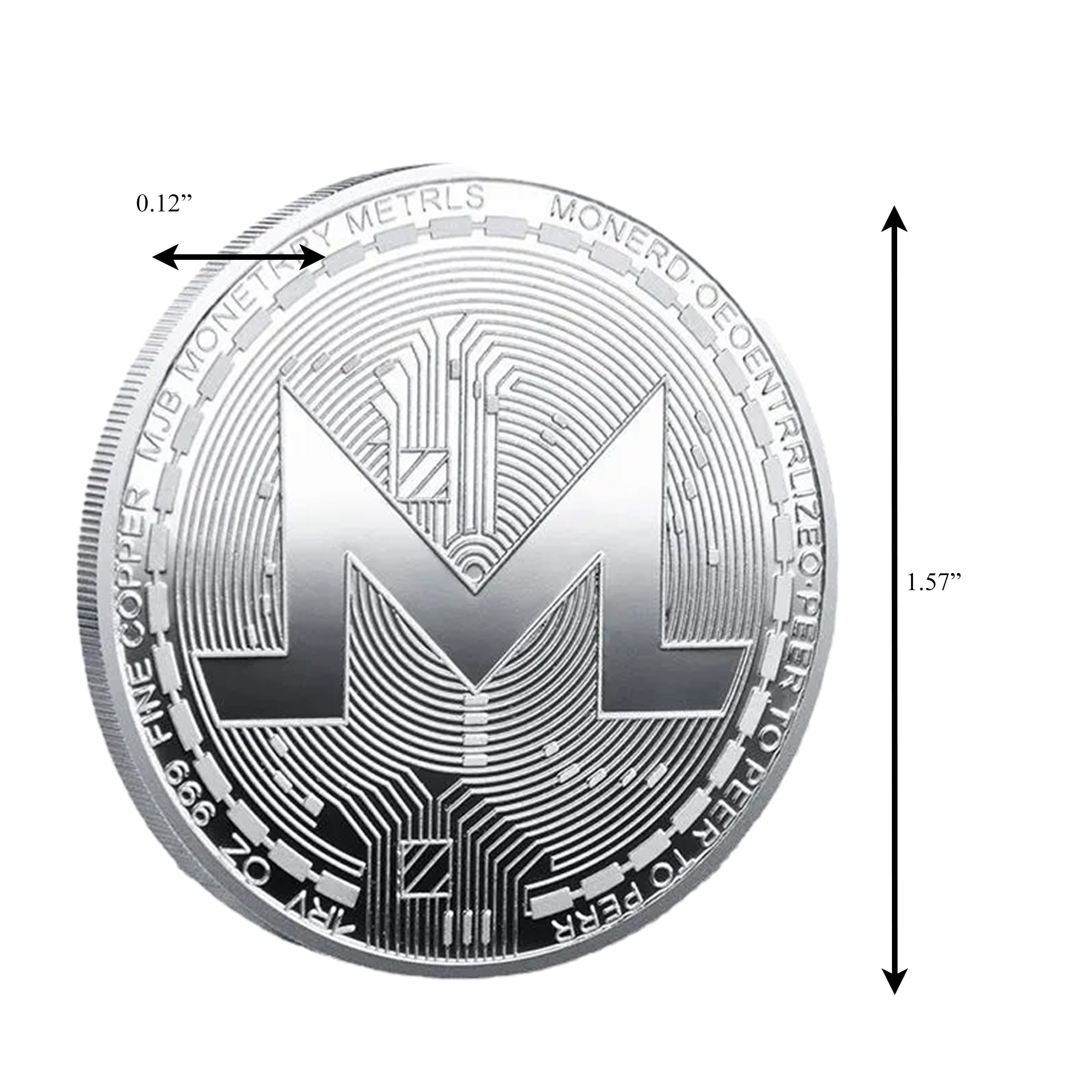 Monero Blockchain Crypto Silver Plated Coin All Products Monero Blockchain Crypto Silver Plated Coin All Products 3