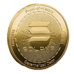 Solana Decentralized Depp Blockchain Crypto Gold Plated Coin Solana Decentralized Depp Blockchain Crypto Gold Plated Coin
