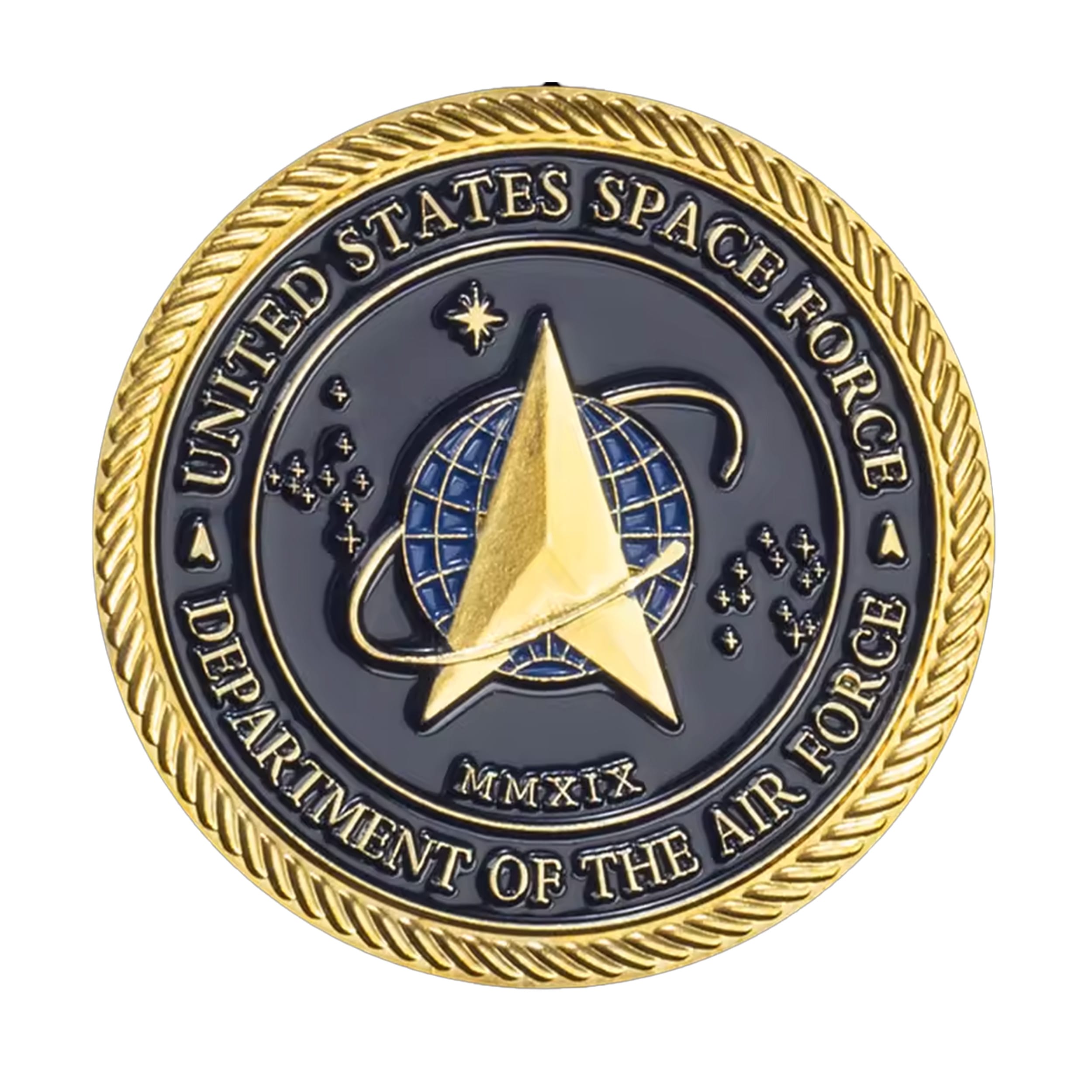 Gold Plated United States Space Force Challenge Coin and Heros Valor Prayer for Courage Souvenirs Air Force Gold Plated United States Space Force Challenge Coin and Heros Valor Prayer for Courage Souvenirs Air Force