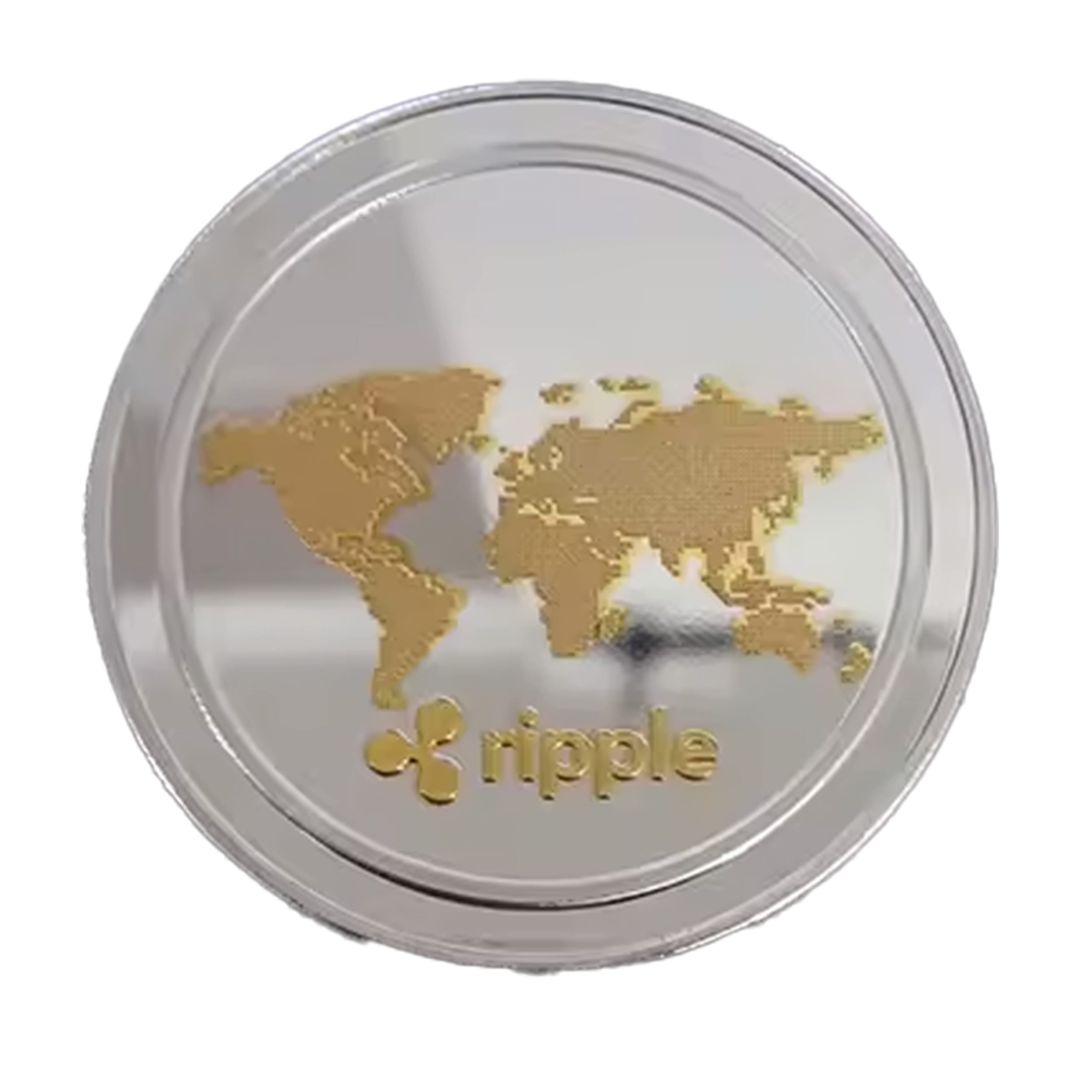 XRP Ripple Blockchain Crypto Gold on Silver Plated Coin All Products XRP Ripple Blockchain Crypto Gold on Silver Plated Coin All Products 3