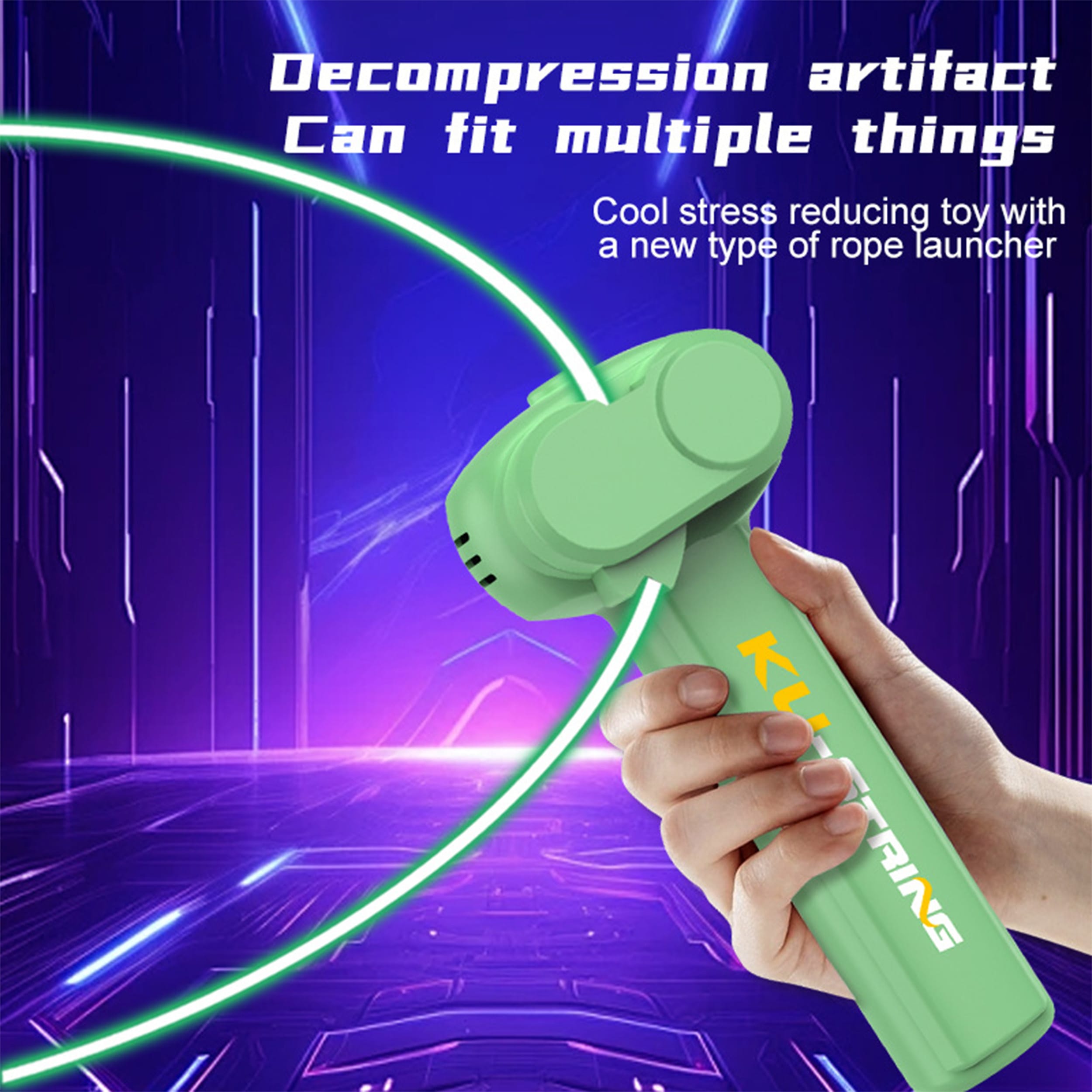 Glow in the Dark String Rope Launcher Rechargeable Flying Yarn All Products Glow in the Dark String Rope Launcher Rechargeable Flying Yarn All Products 3