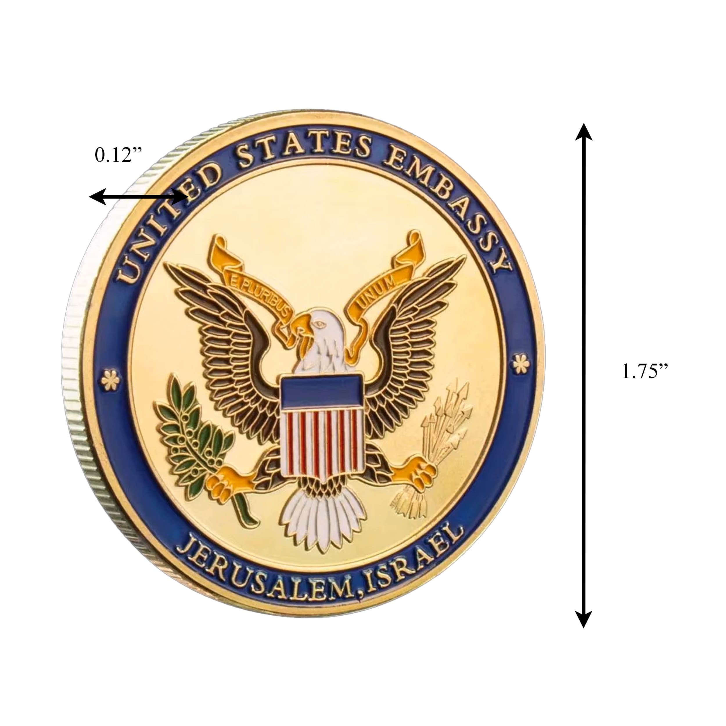 Jerusalem US Embassy Donald Trump Souvenir Commemorative Gold Plated Coin All Products Jerusalem US Embassy Donald Trump Souvenir Commemorative Gold Plated Coin All Products 2