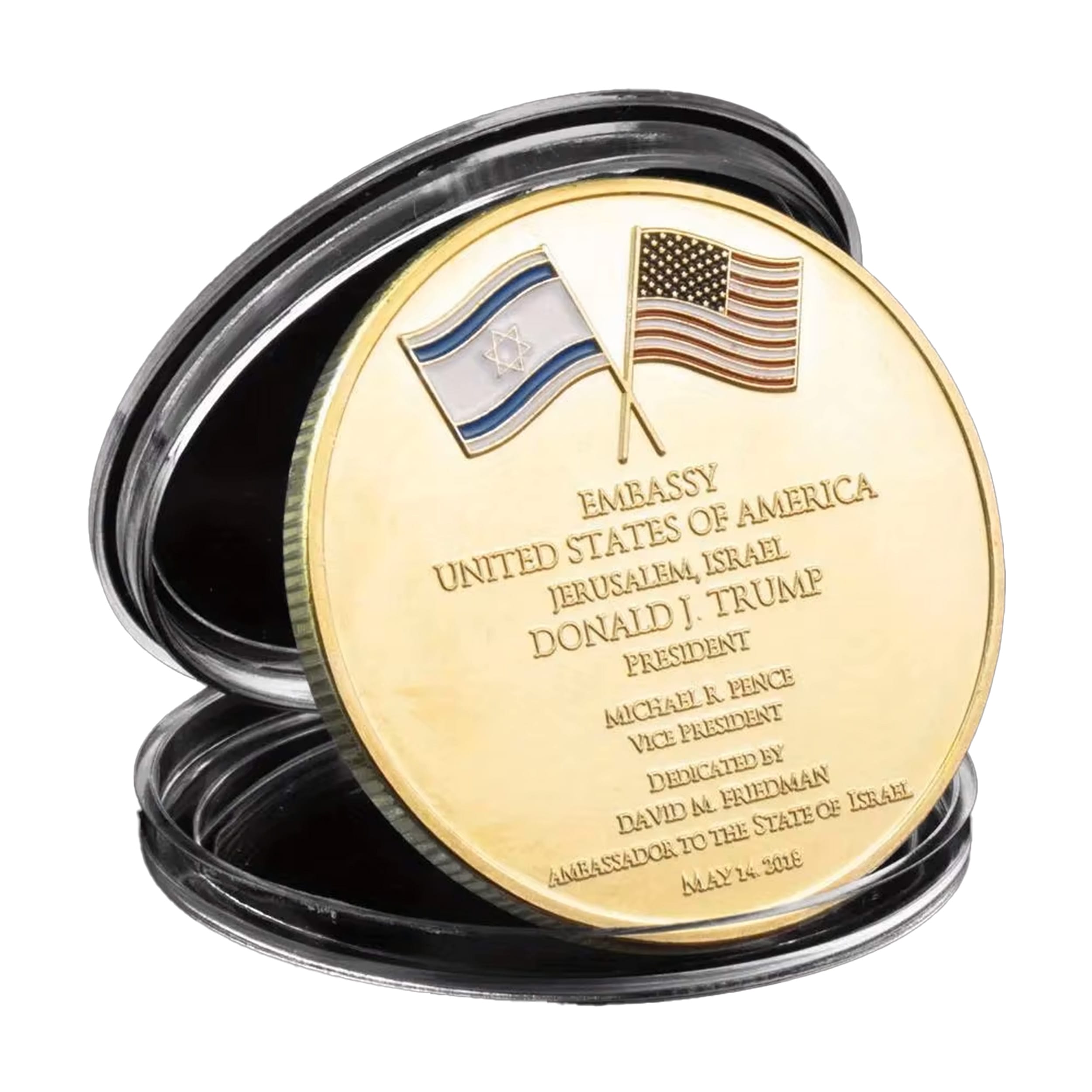 Jerusalem US Embassy Donald Trump Souvenir Commemorative Gold Plated Coin All Products Jerusalem US Embassy Donald Trump Souvenir Commemorative Gold Plated Coin All Products 5