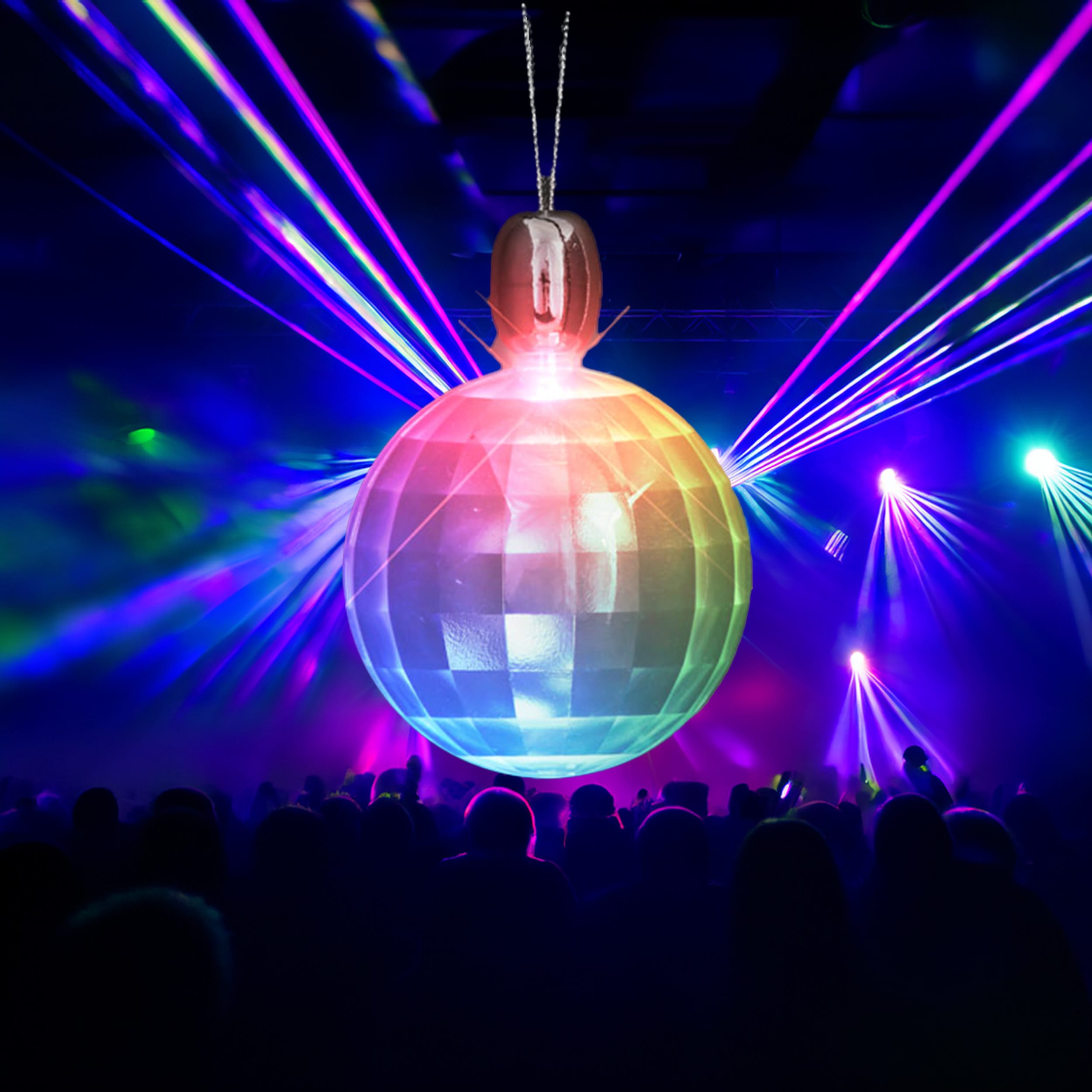 Mini Acrylic Disco Prism Ball LED Multicolor Pendant Necklace All Products Mini Acrylic Disco Prism Ball LED Multicolor Pendant Necklace All Products 3