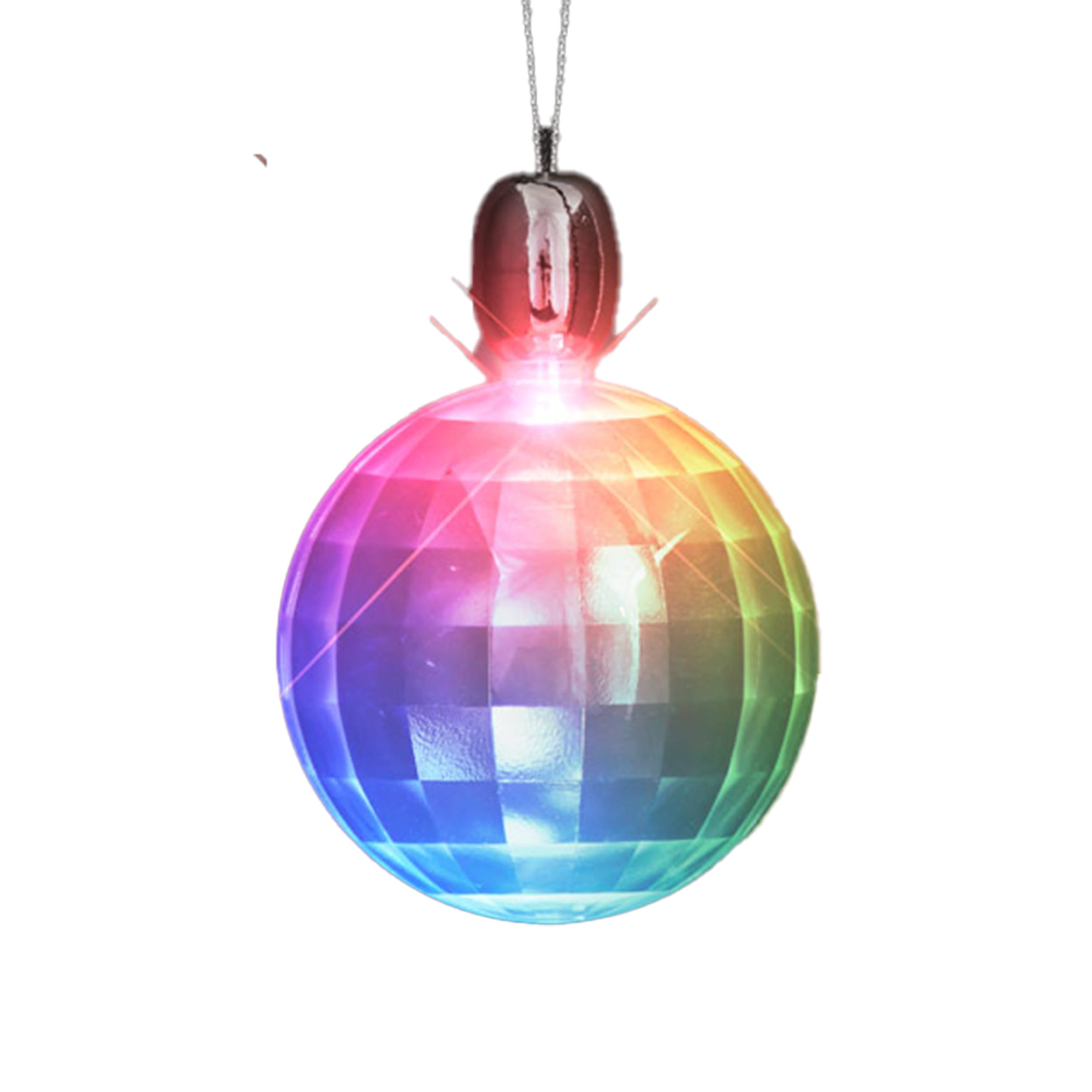 Mini Acrylic Disco Prism Ball LED Multicolor Pendant Necklace All Products Mini Acrylic Disco Prism Ball LED Multicolor Pendant Necklace All Products