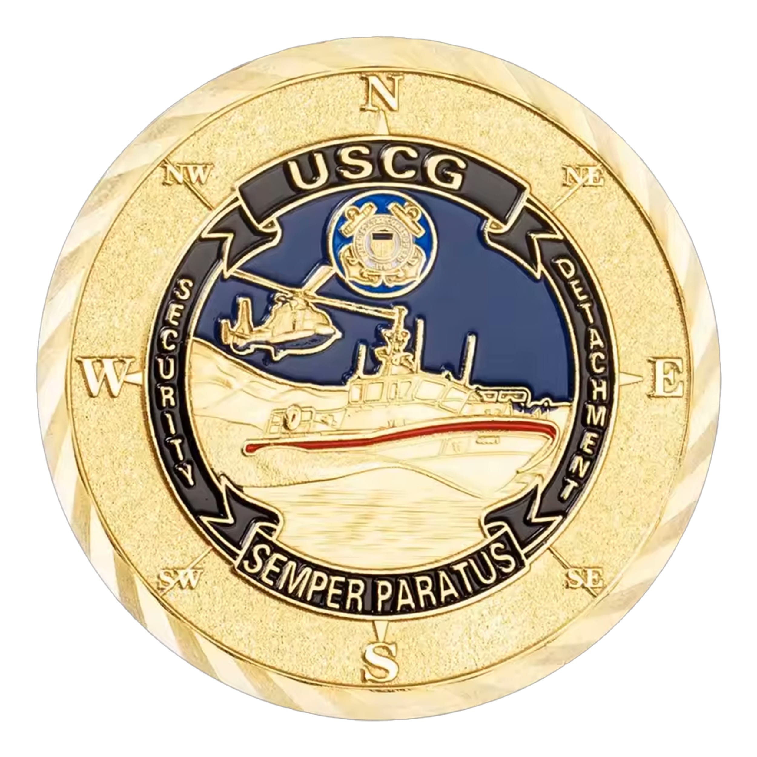 Semper Paratus US Coast Guard Commemorative Gold Plated Coin All Products Semper Paratus US Coast Guard Commemorative Gold Plated Coin All Products 2