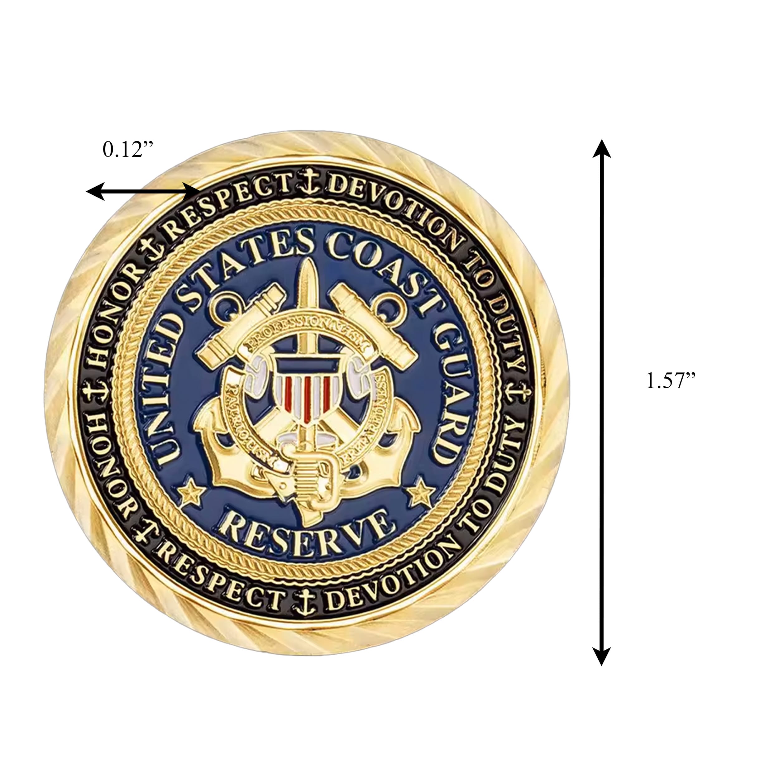 Semper Paratus US Coast Guard Commemorative Gold Plated Coin All Products Semper Paratus US Coast Guard Commemorative Gold Plated Coin All Products 3