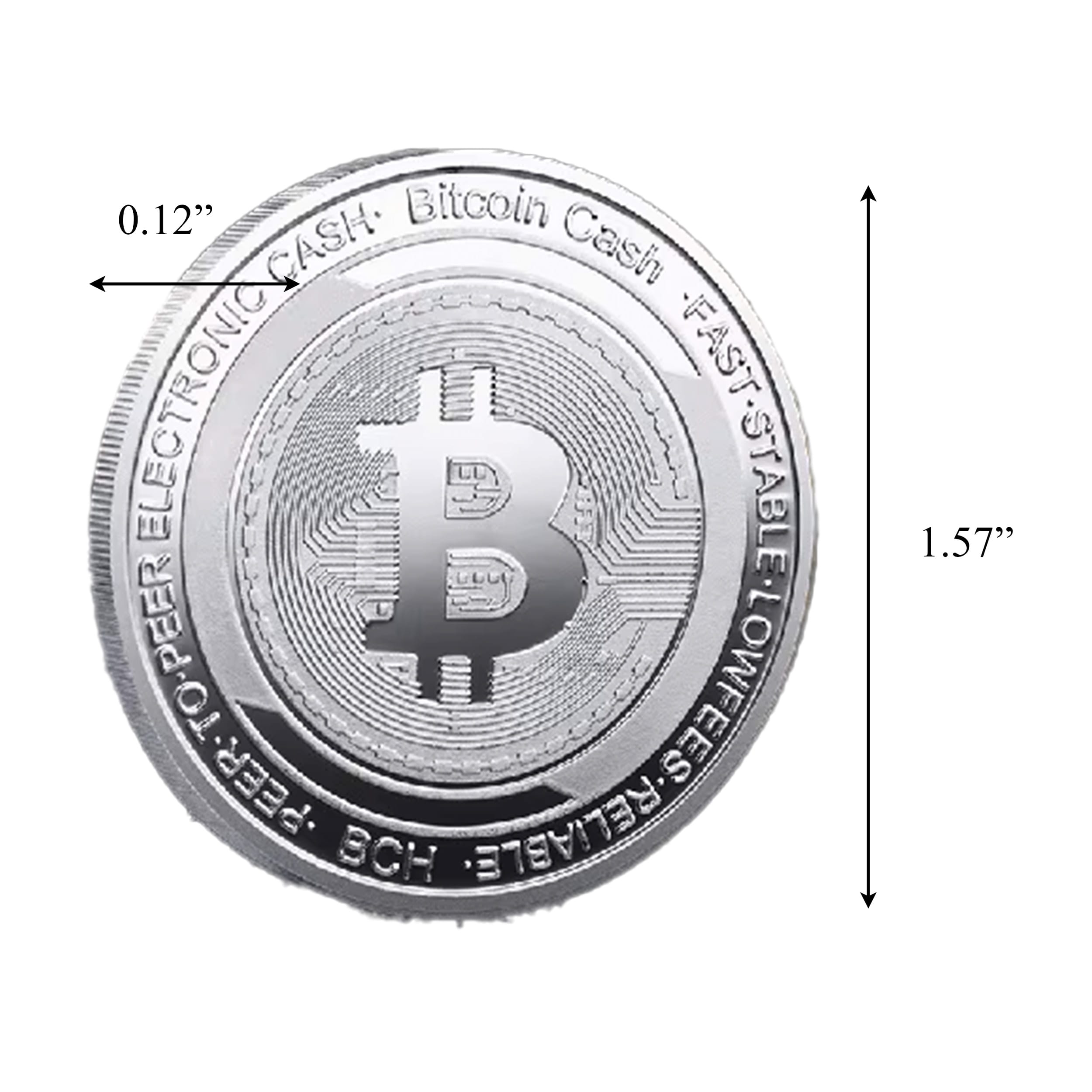 Silver Plated Bitcoin Coin Cash BCH Crypto Commemorative Cryptochips All Products Silver Plated Bitcoin Coin Cash BCH Crypto Commemorative Cryptochips All Products 3