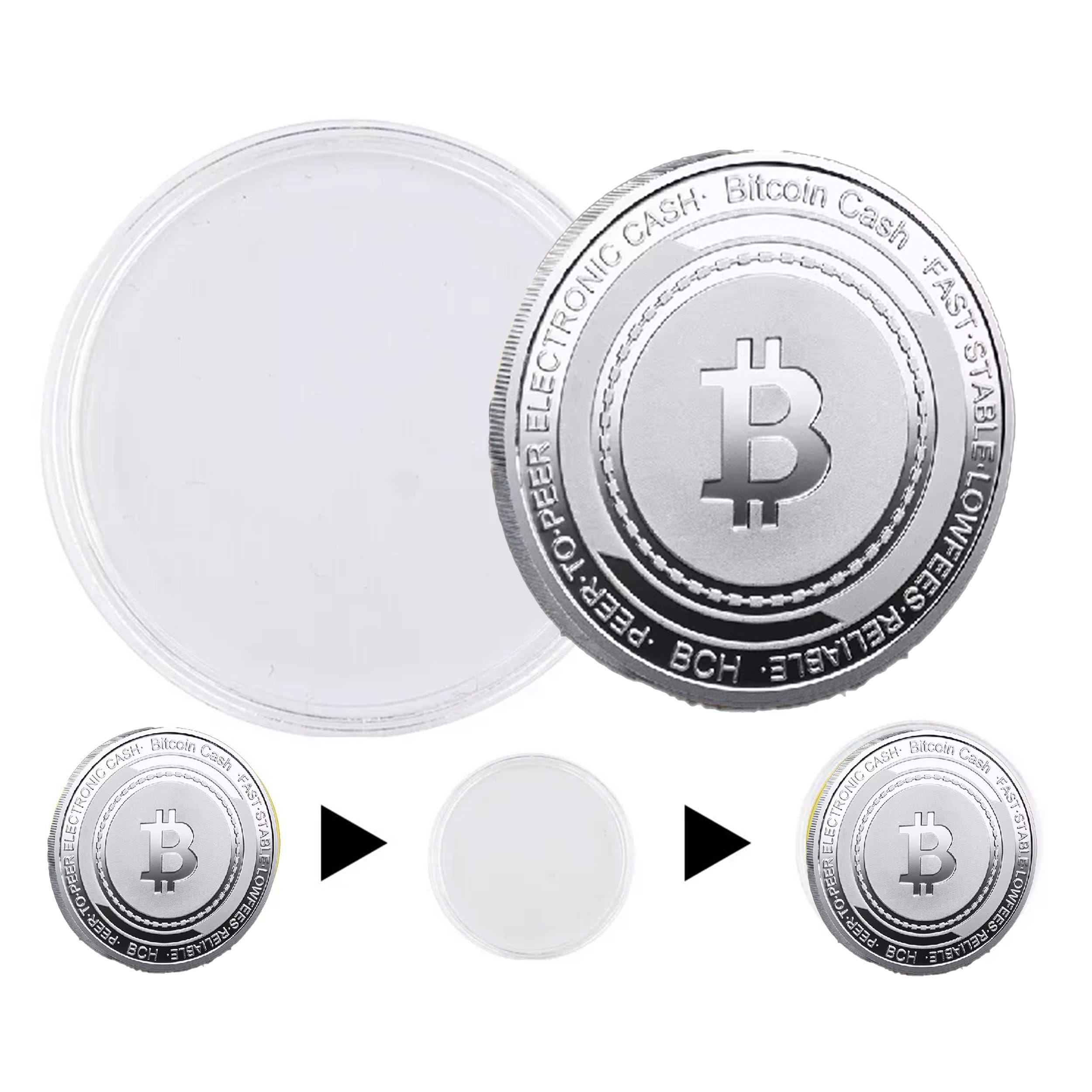 Silver Plated Bitcoin Coin Cash BCH Crypto Commemorative Cryptochips All Products Silver Plated Bitcoin Coin Cash BCH Crypto Commemorative Cryptochips All Products 5