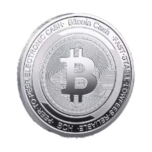 Silver Plated Bitcoin Coin Cash BCH Crypto Commemorative Cryptochips Silver Plated Bitcoin Coin Cash BCH Crypto Commemorative Cryptochips