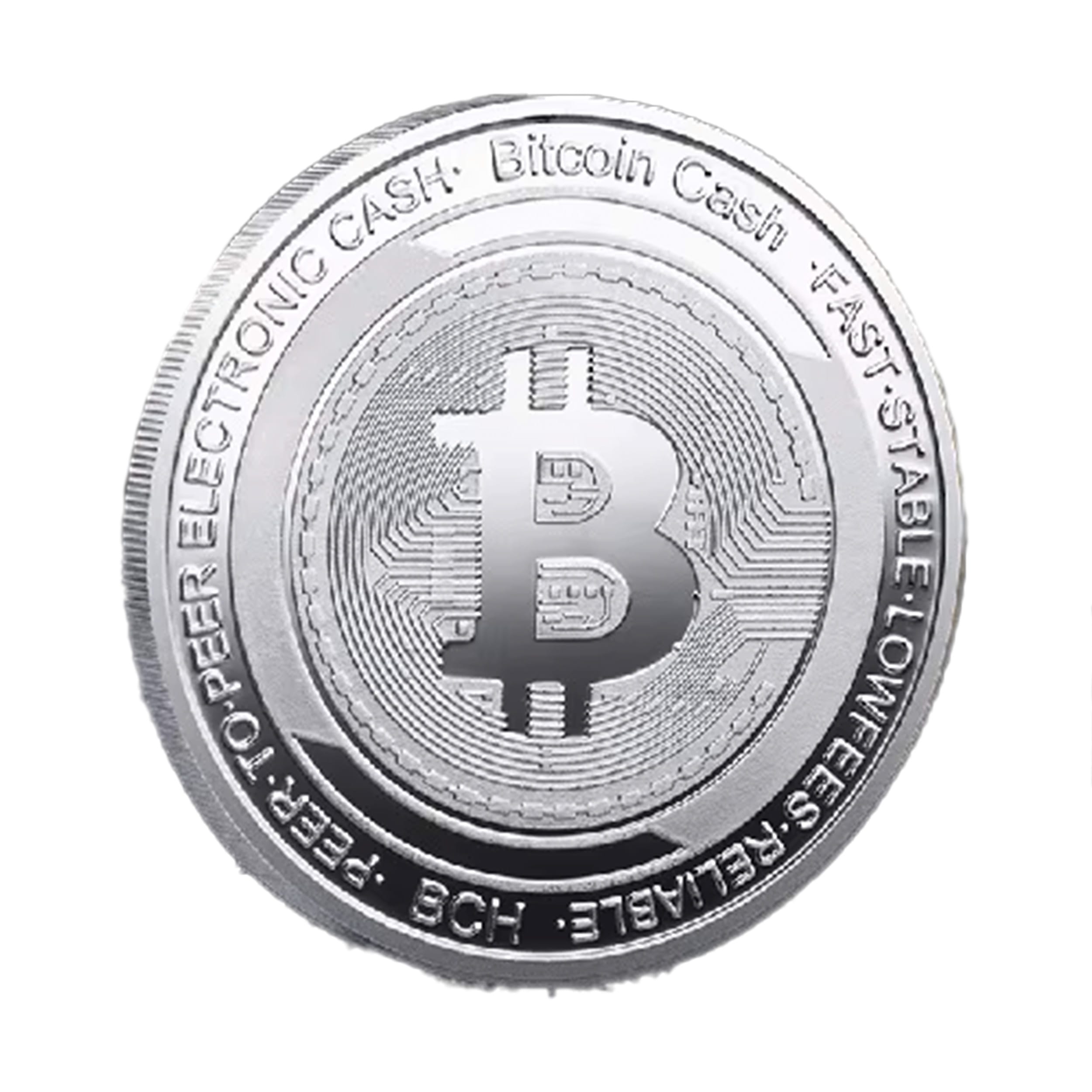 Silver Plated Bitcoin Coin Cash BCH Crypto Commemorative Cryptochips All Products Silver Plated Bitcoin Coin Cash BCH Crypto Commemorative Cryptochips All Products