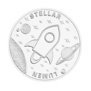 XLM Stellar Lumen Blockchain Crypto Silver Plated Souvenir Coin