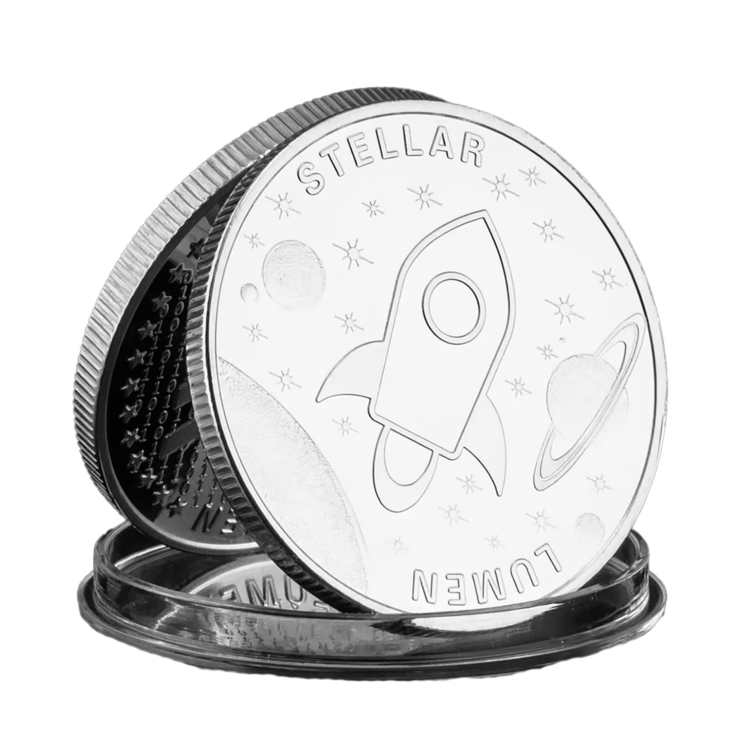 XLM Stellar Lumen Blockchain Crypto Silver Plated Souvenir Coin All Products XLM Stellar Lumen Blockchain Crypto Silver Plated Souvenir Coin All Products 3