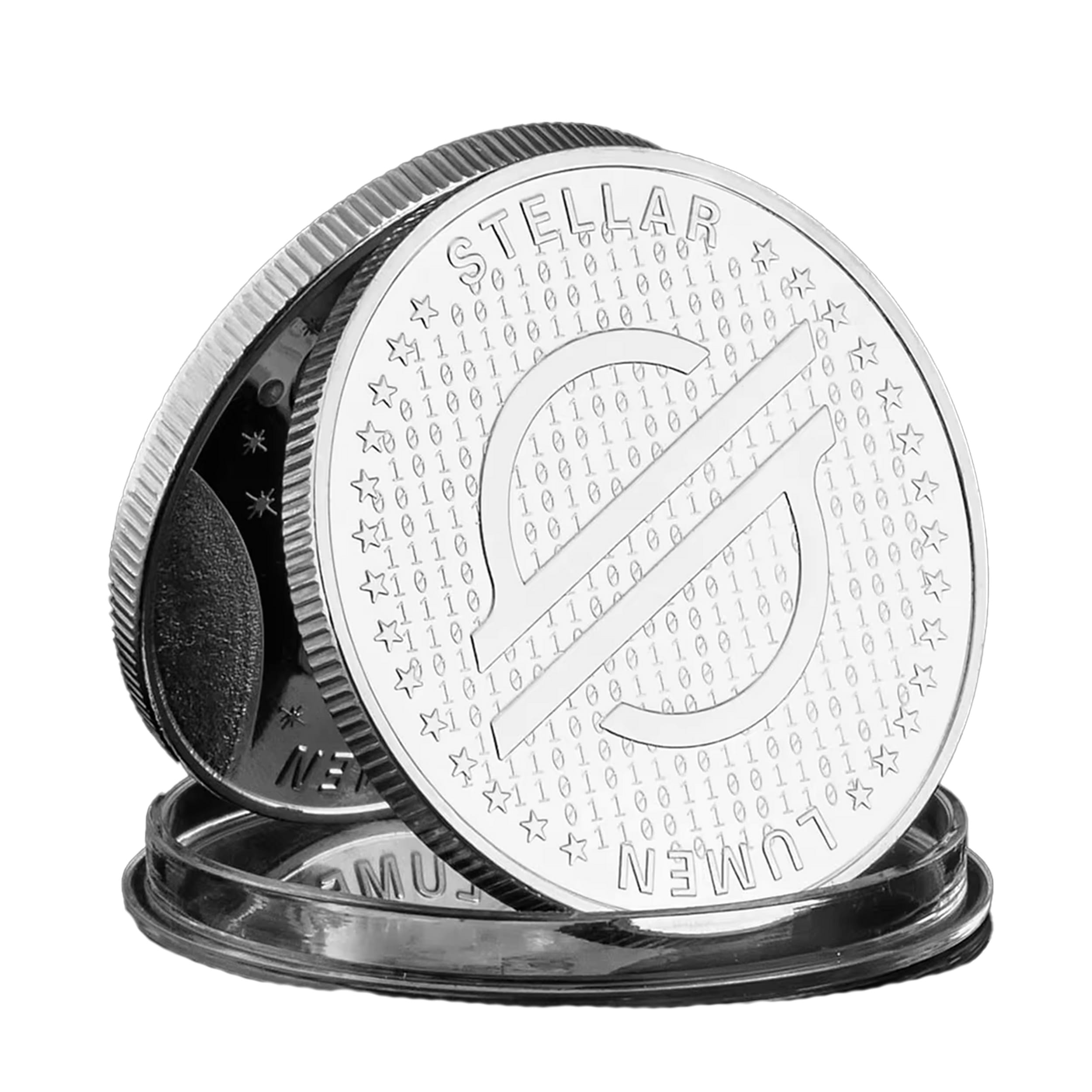 XLM Stellar Lumen Blockchain Crypto Silver Plated Souvenir Coin All Products XLM Stellar Lumen Blockchain Crypto Silver Plated Souvenir Coin All Products 4