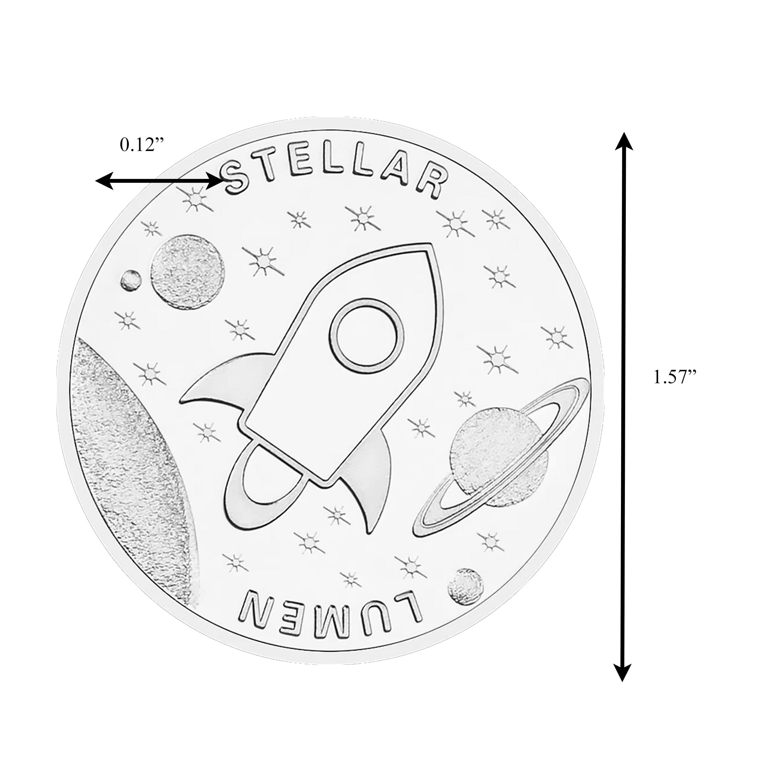 XLM Stellar Lumen Blockchain Crypto Silver Plated Souvenir Coin All Products XLM Stellar Lumen Blockchain Crypto Silver Plated Souvenir Coin All Products 5
