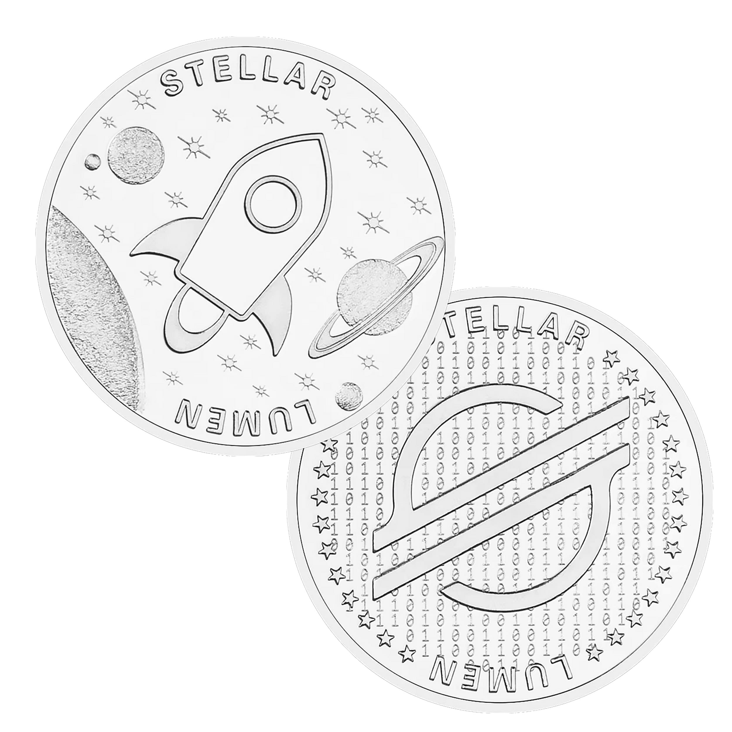 XLM Stellar Lumen Blockchain Crypto Silver Plated Souvenir Coin All Products XLM Stellar Lumen Blockchain Crypto Silver Plated Souvenir Coin All Products 6