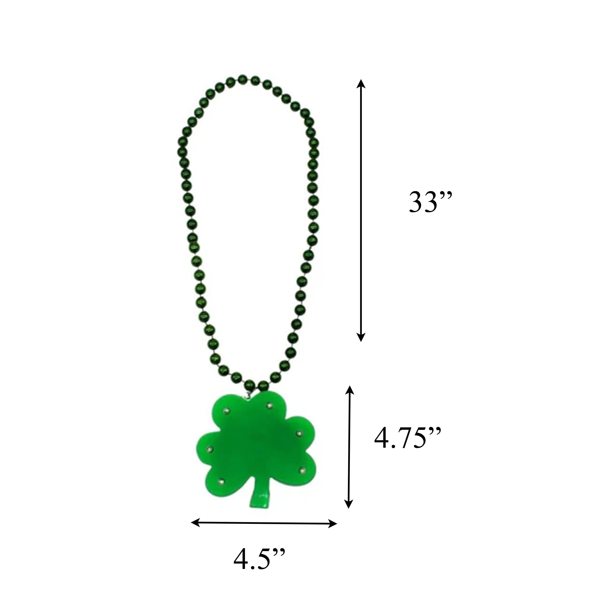 Pack of 18 Irish Pride Light Up Shamrock Medallion Beaded Necklaces All Products Pack of 18 Irish Pride Light Up Shamrock Medallion Beaded Necklaces All Products 3