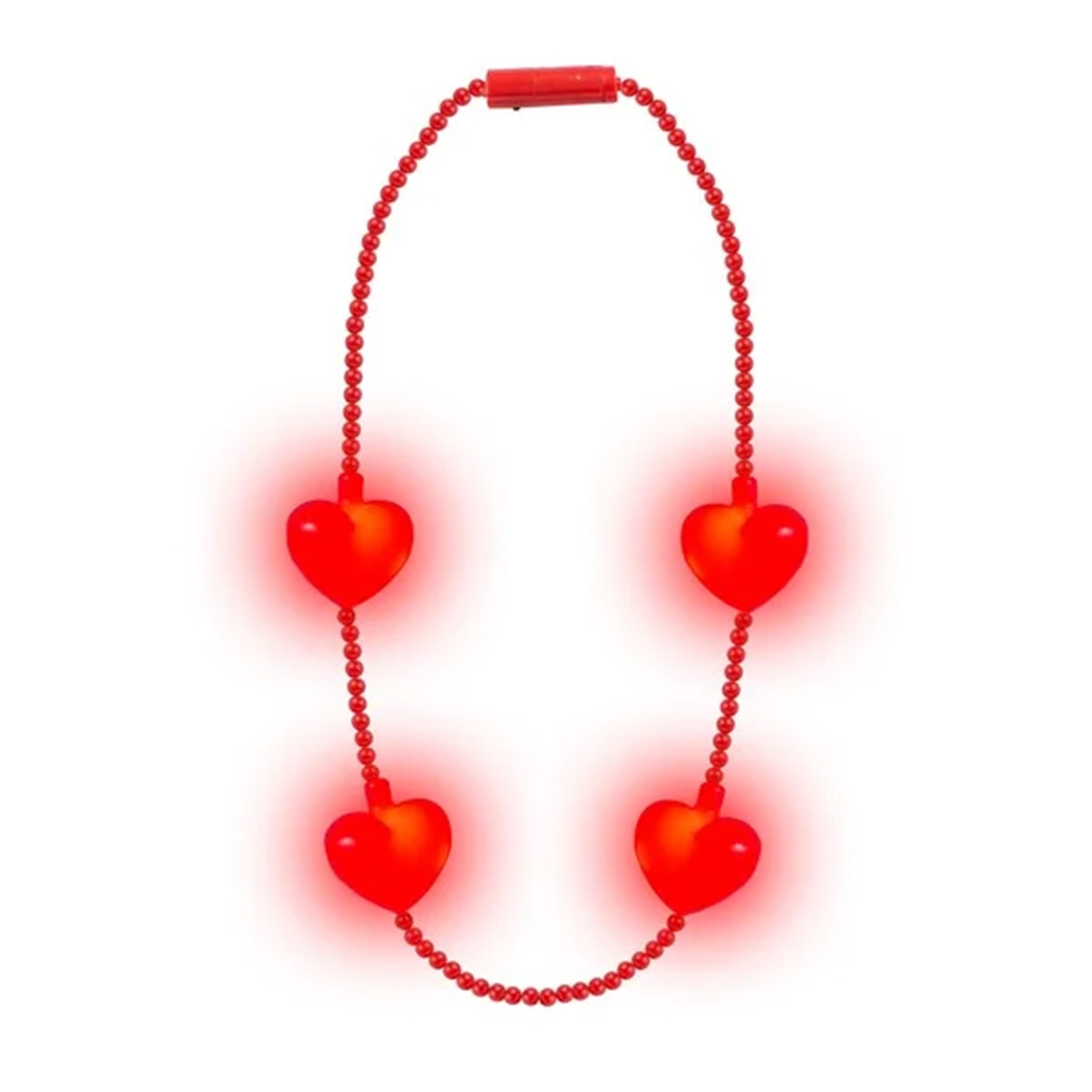Pack of 24 Light Up 4 Red Charms Beaded Necklace All Products Pack of 24 Light Up 4 Red Charms Beaded Necklace All Products 3
