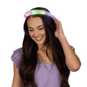 Light Up LED Iridescent Braid Headband Light Up LED Iridescent Braid Headband