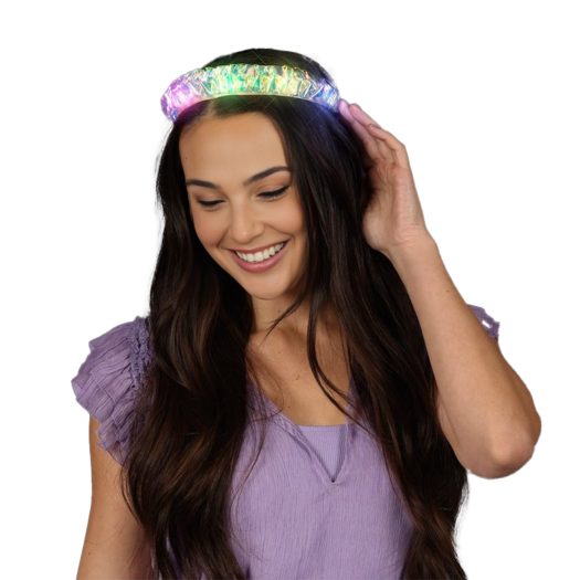 Light Up LED Iridescent Braid Headband All Products