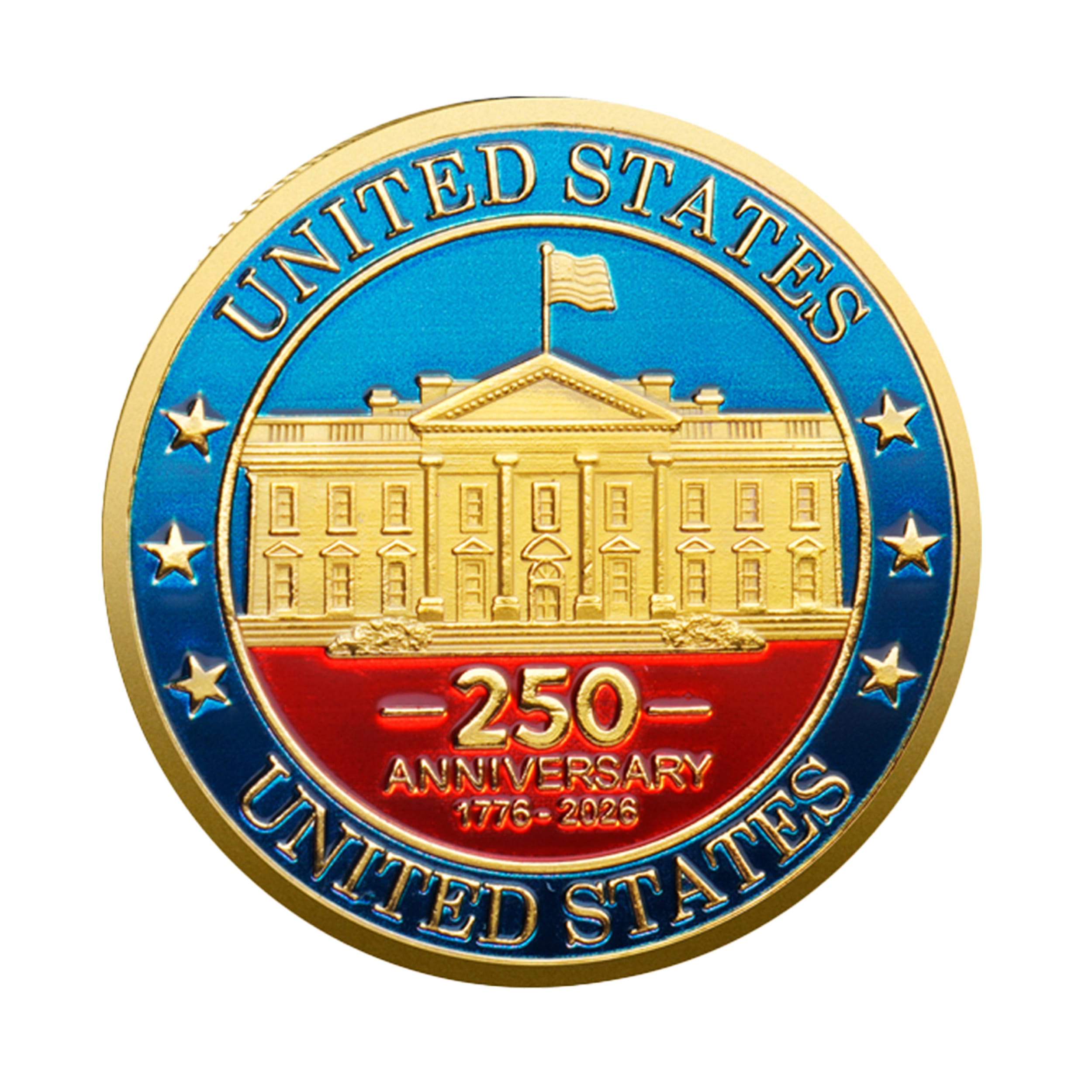 Founders Edition 250th Anniversary of the United States Commemorative Gold Plated Coin 4th of July Founders Edition 250th Anniversary of the United States Commemorative Gold Plated Coin 4th of July 4