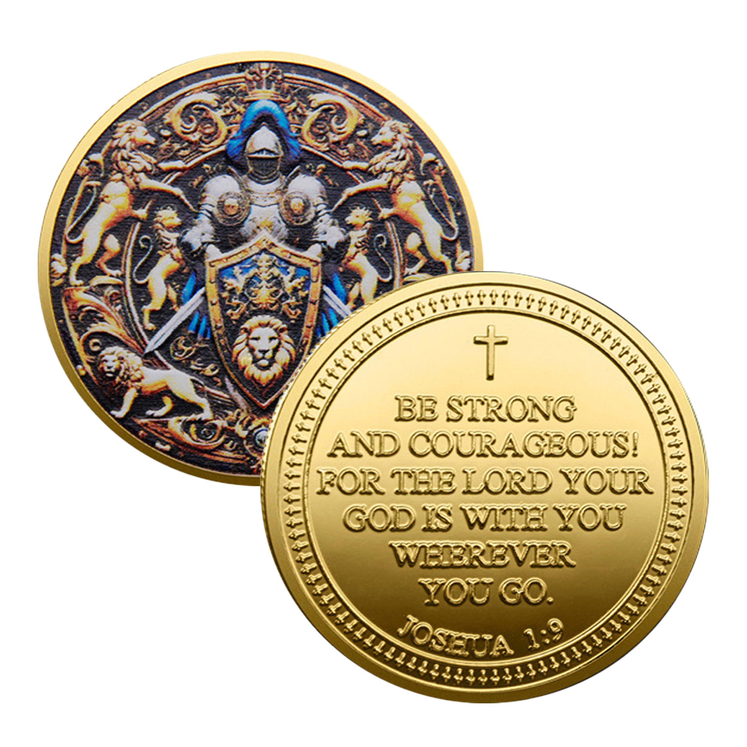 Be Strong and Courageous Challenge Gold Plated Coin All Products Be Strong and Courageous Challenge Gold Plated Coin All Products 4
