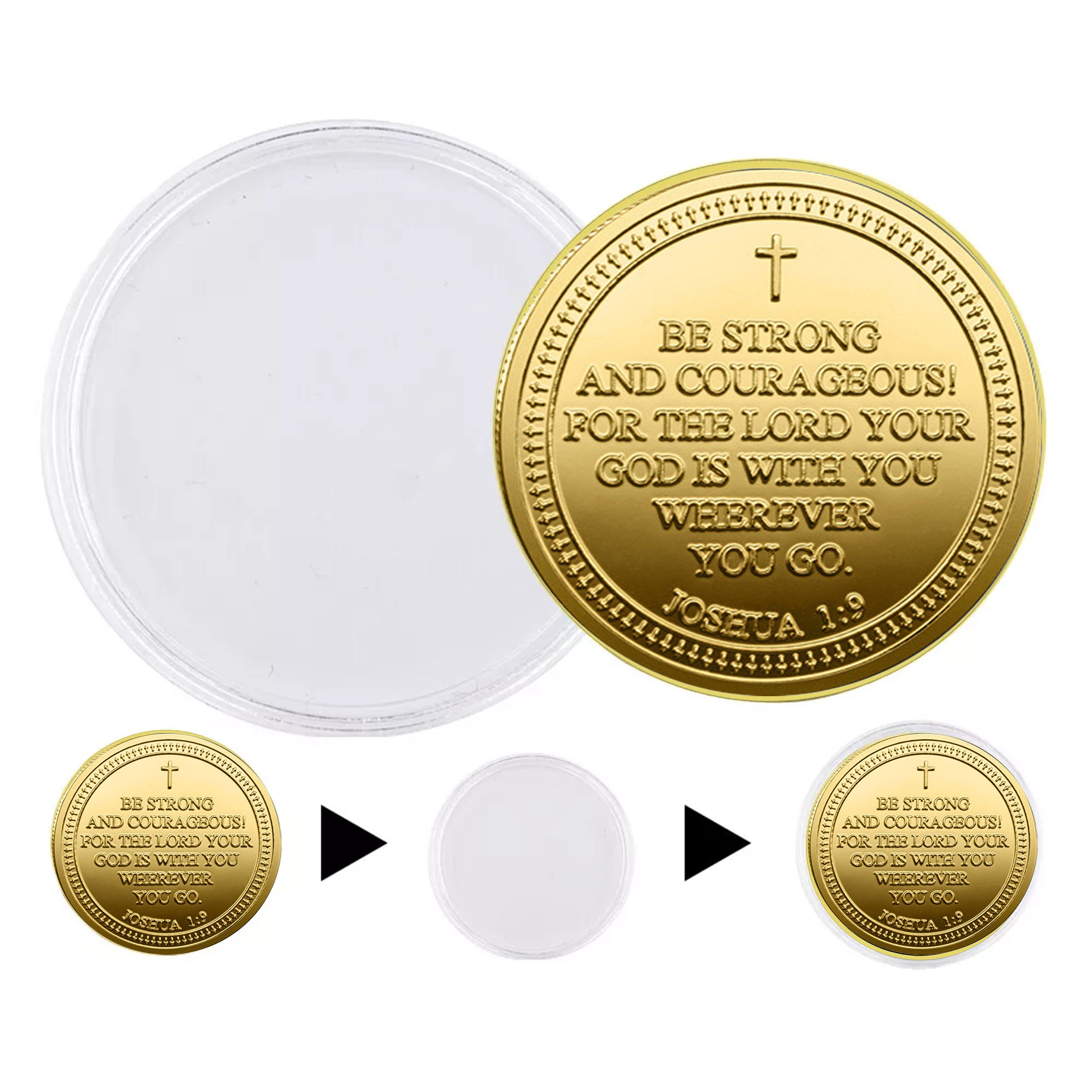 Be Strong and Courageous Challenge Gold Plated Coin All Products Be Strong and Courageous Challenge Gold Plated Coin All Products 5